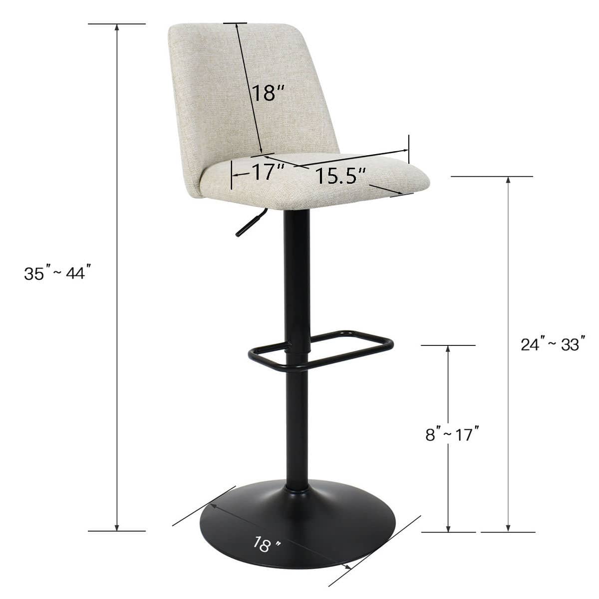 Maison Boucle BRUNO-ADJBAR-BEIGE2 stools - View #2