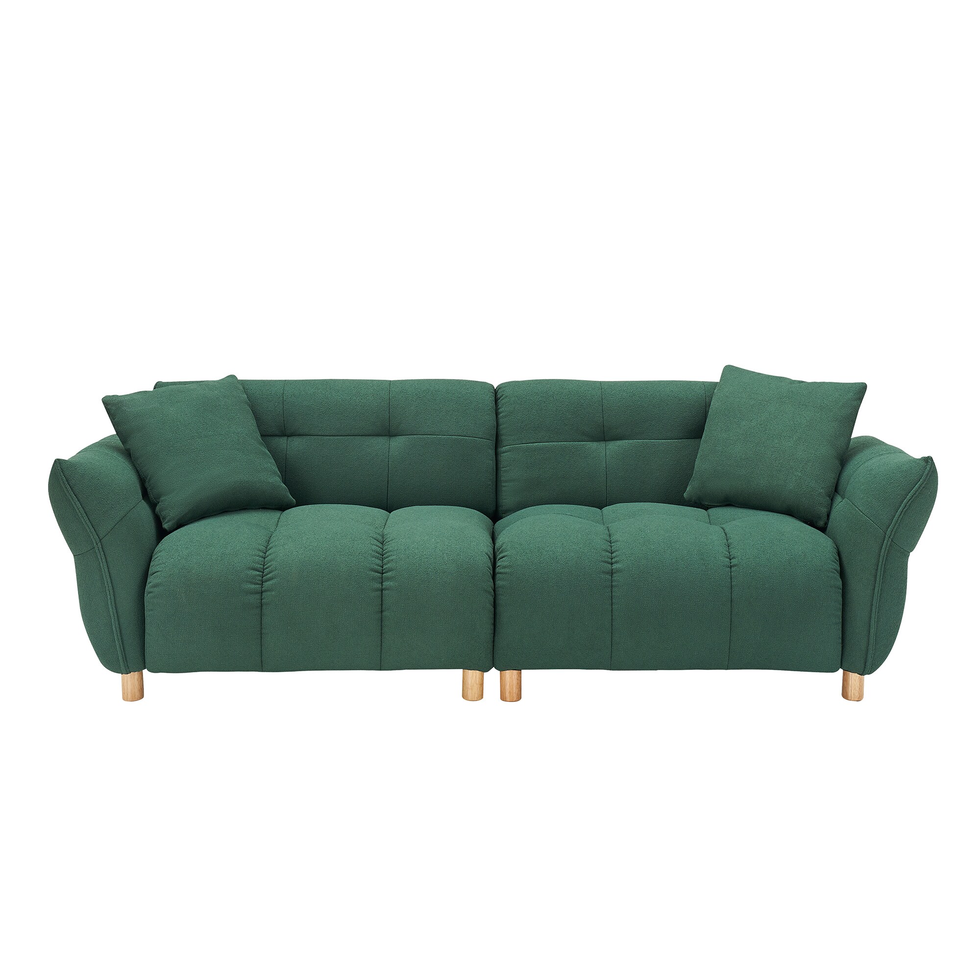Bybafun YC5200096 93.7-Inches Modern Green Sofa