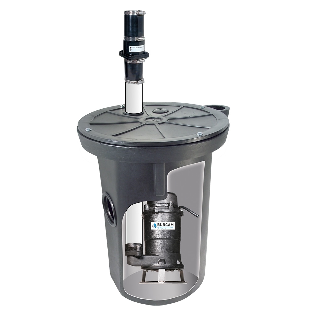3/4-HP 115-Volt Cast Iron Sewage Sump Pump | - Burcam 400423P