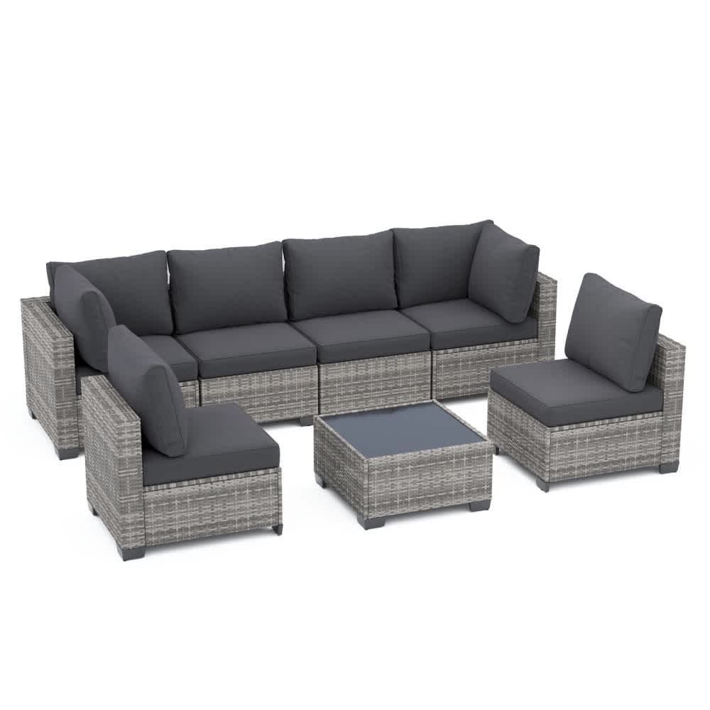 Coolbibila YFT-SECTIONAL-GRAY Patio-Sofas-Daybeds - View #2