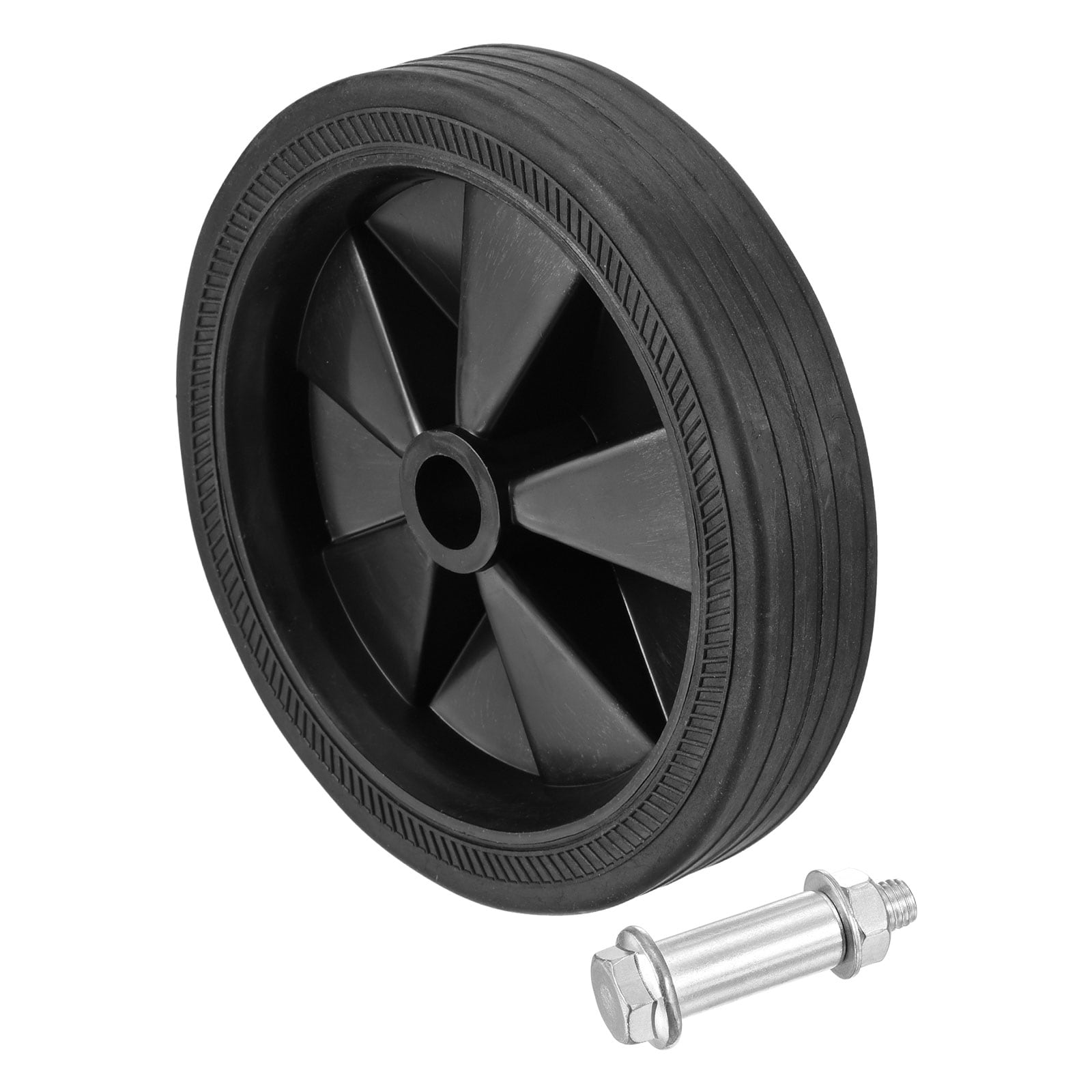 PATIKIL 5.8-Inch Air Compressor Wheels Universal Air Compressor Wheel Replacement Part with Screw Nut with 0.6-Inch Dia. Hole for Easy Mobility #S26051200UX2573