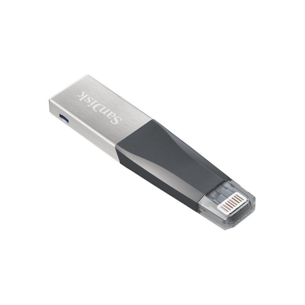 SanDisk ATECH54347 Sandisk SDIX40N-064G-GN6NN iXpand 64GB USB 3.0 Mini USB Flash Drive for iPhone and Computer, Silver
