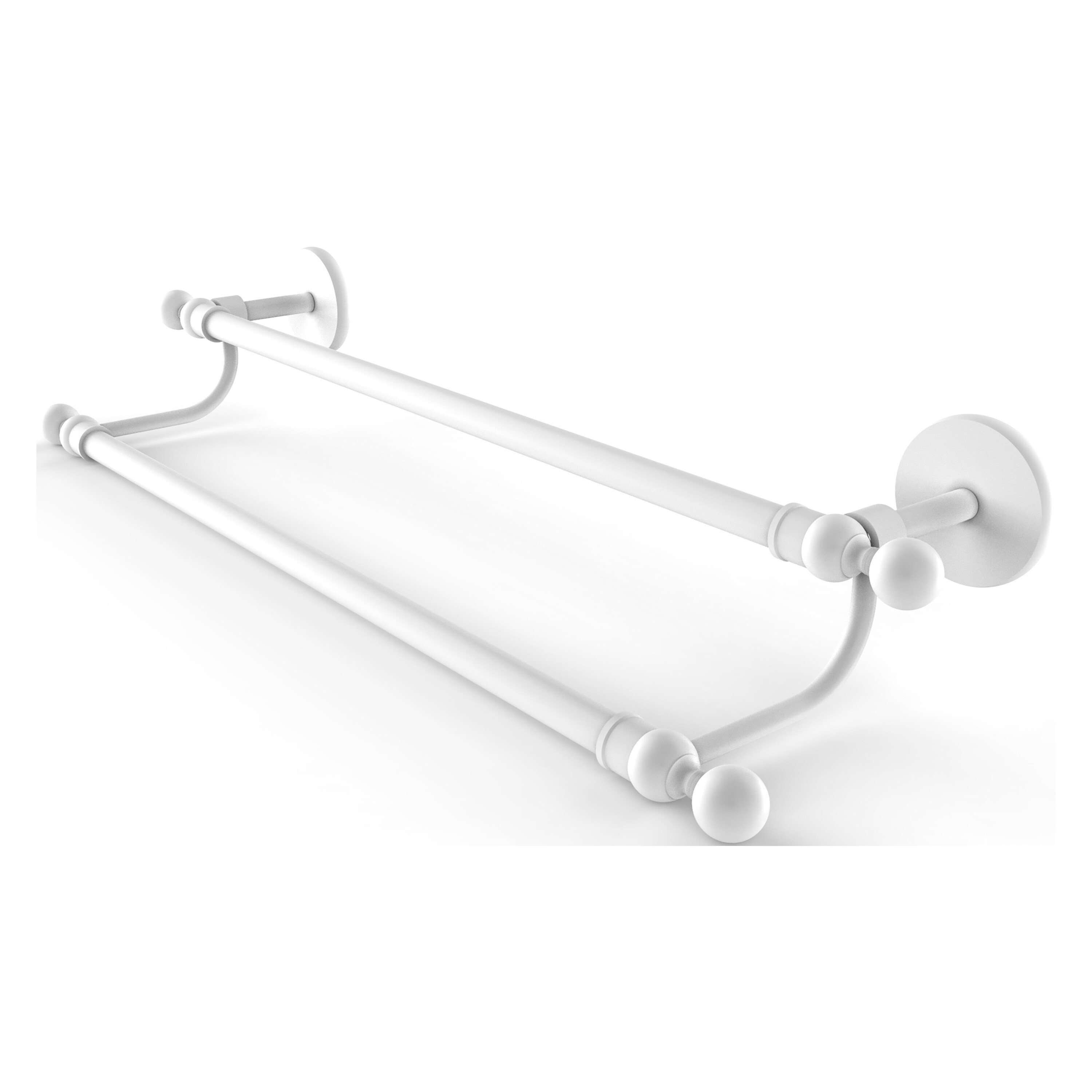 Allied Brass 1072/24-WHM Skyline 24-in double Matte White Wall mount Double Towel Bar