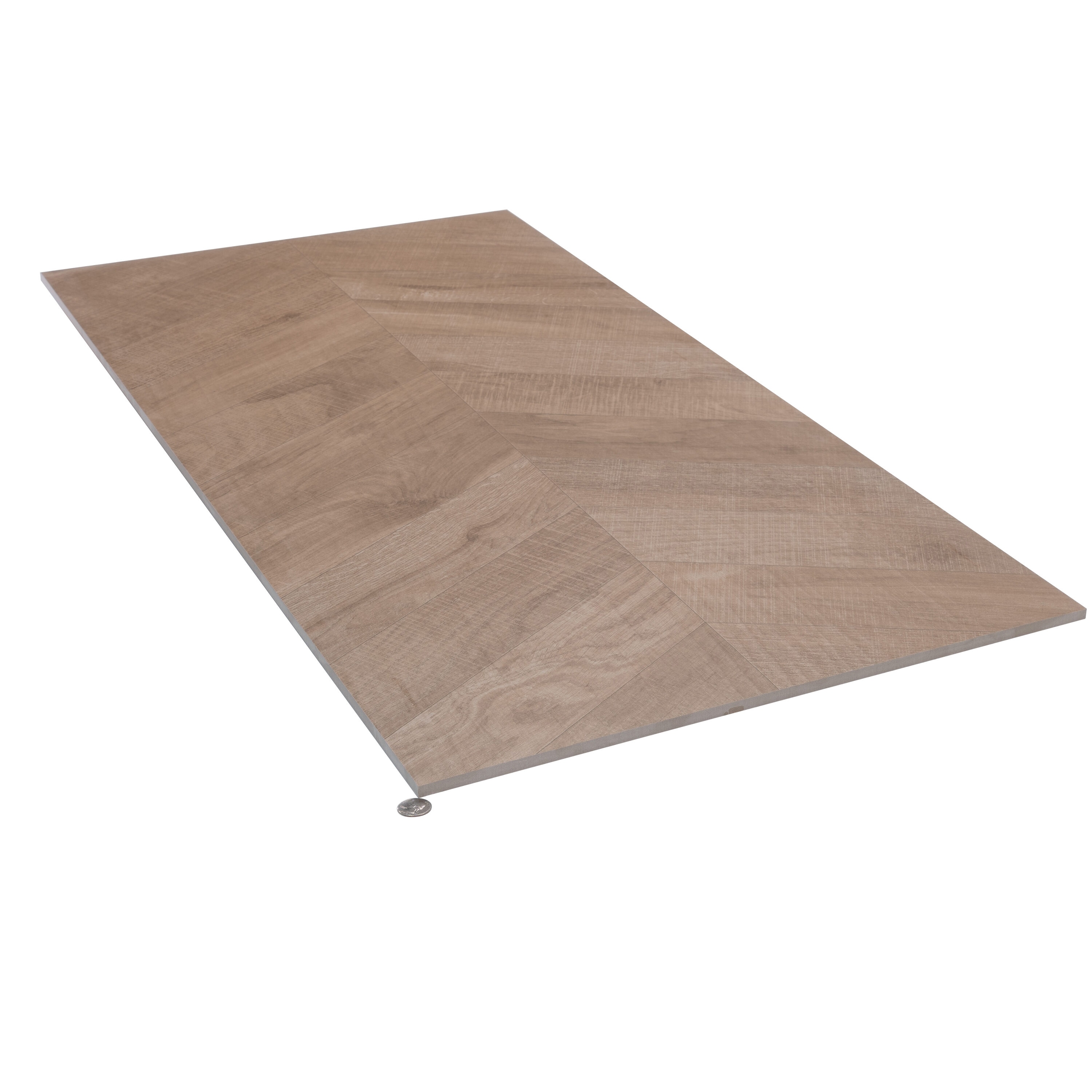 Bois Chevron 24" x 48" Matte Natural Porcelain Tile