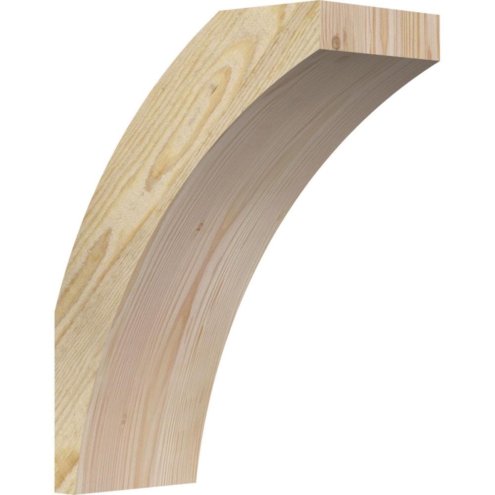Ekena Millwork BRC06X12X16THR00RDF 6-in x 12-in x 16-in Douglas Fir Unfinished Wood Thorton Rough Sawn Knee Brace