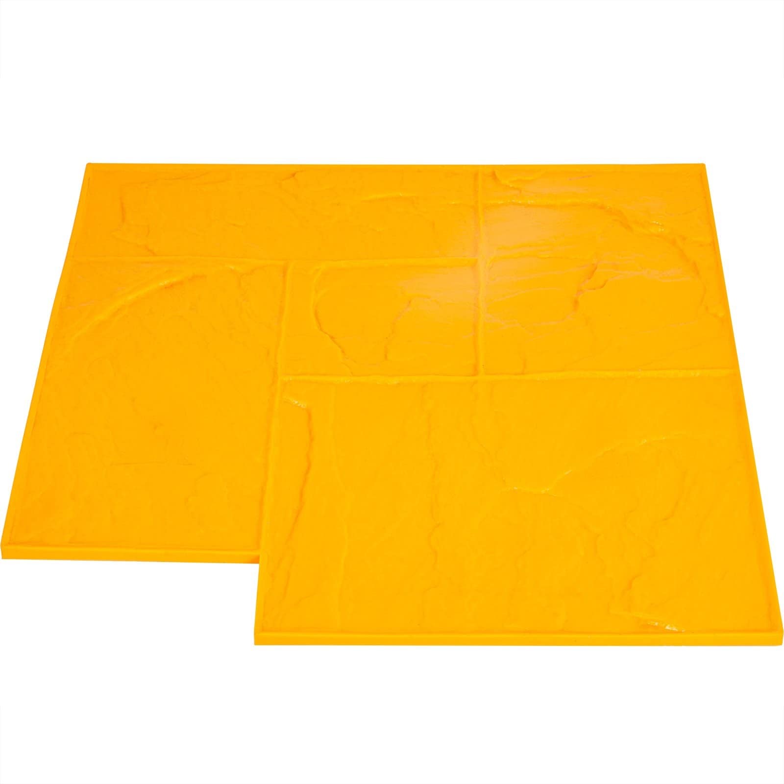 GIVIMO 24-in Concrete Stamp Mat Set 4-pc Polyurethane Slate Stone Texture Skins with Dual Handles for Patio Driveway Pool Deck Walkway Floor Wall Decoration