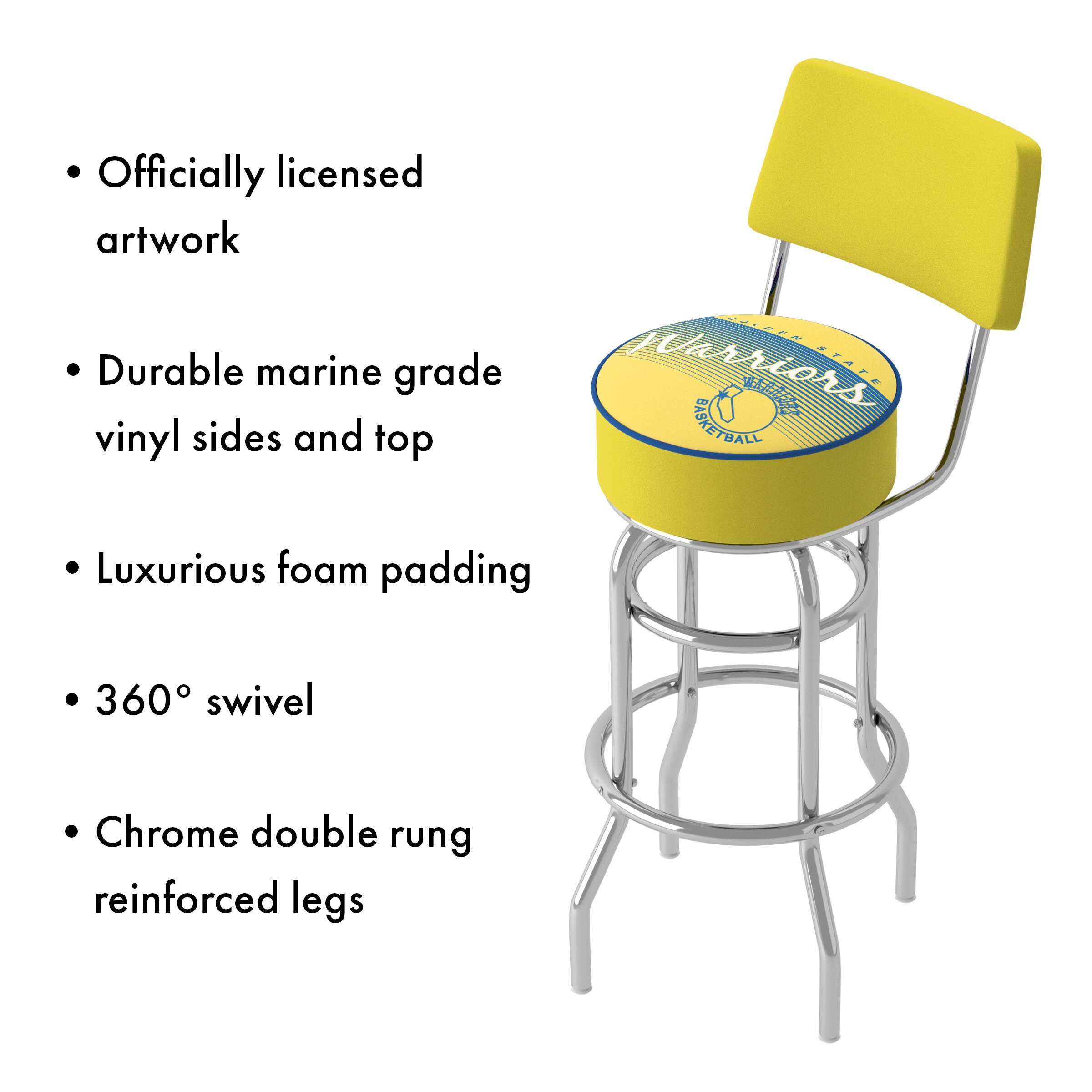 Trademark Gameroom NBA1100HC-GSW stools - View #3