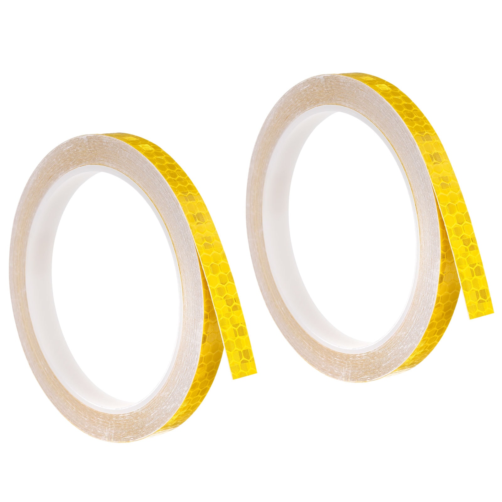 PATIKIL Reflective Tape 2 Roll 26 Ft x 0.4-inch Waterproof Adhesive High Visibility Caution Warning Safety Tape Reflector for Trucks Trailers Cars Yellow