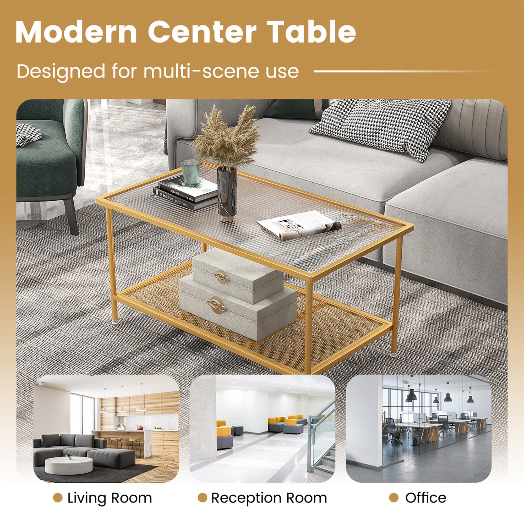Costway HCST00904 Coffee-Tables - View #3