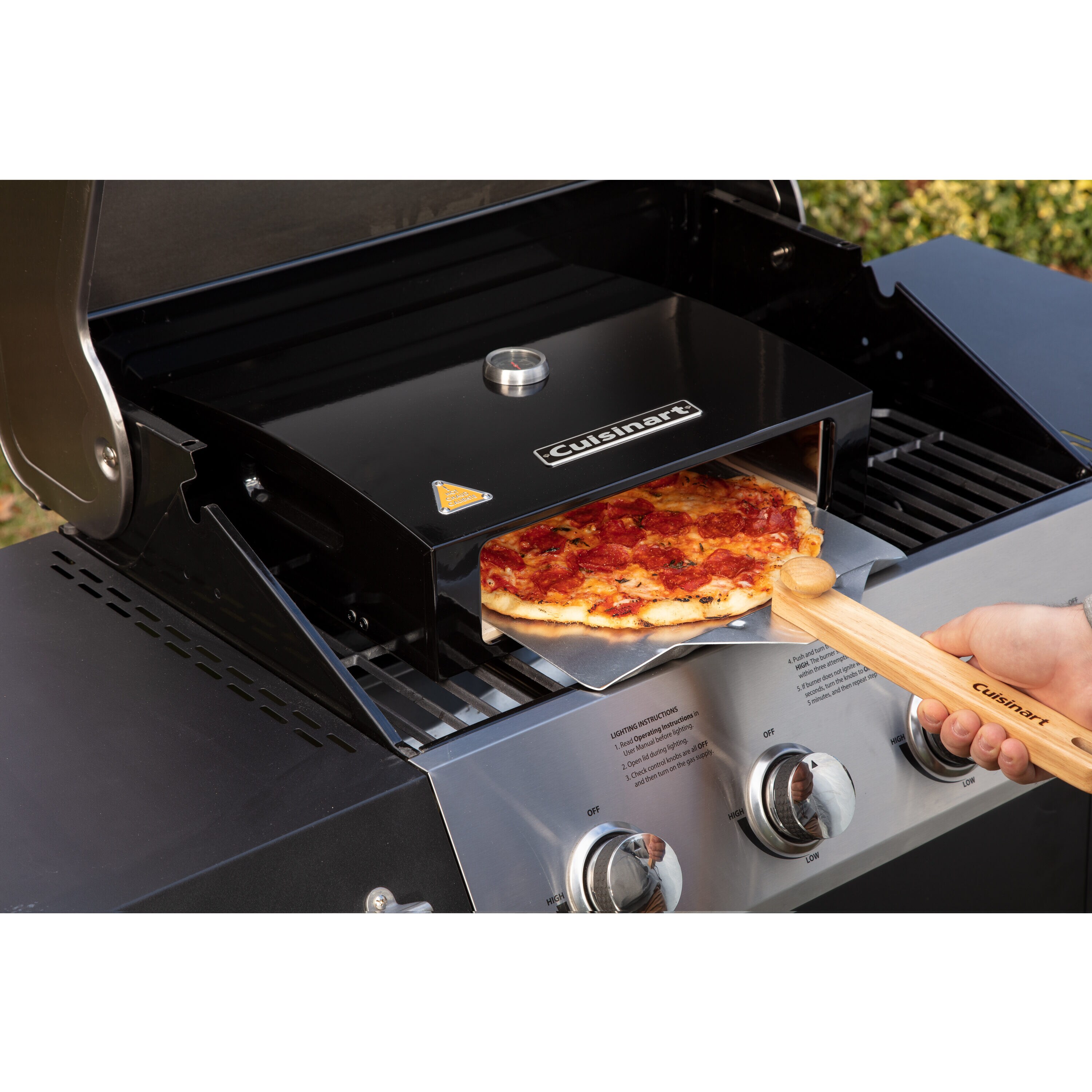 12.5-Inch Pizza Pan/Flat Griddle with T-Lock Detachable Handle, 1