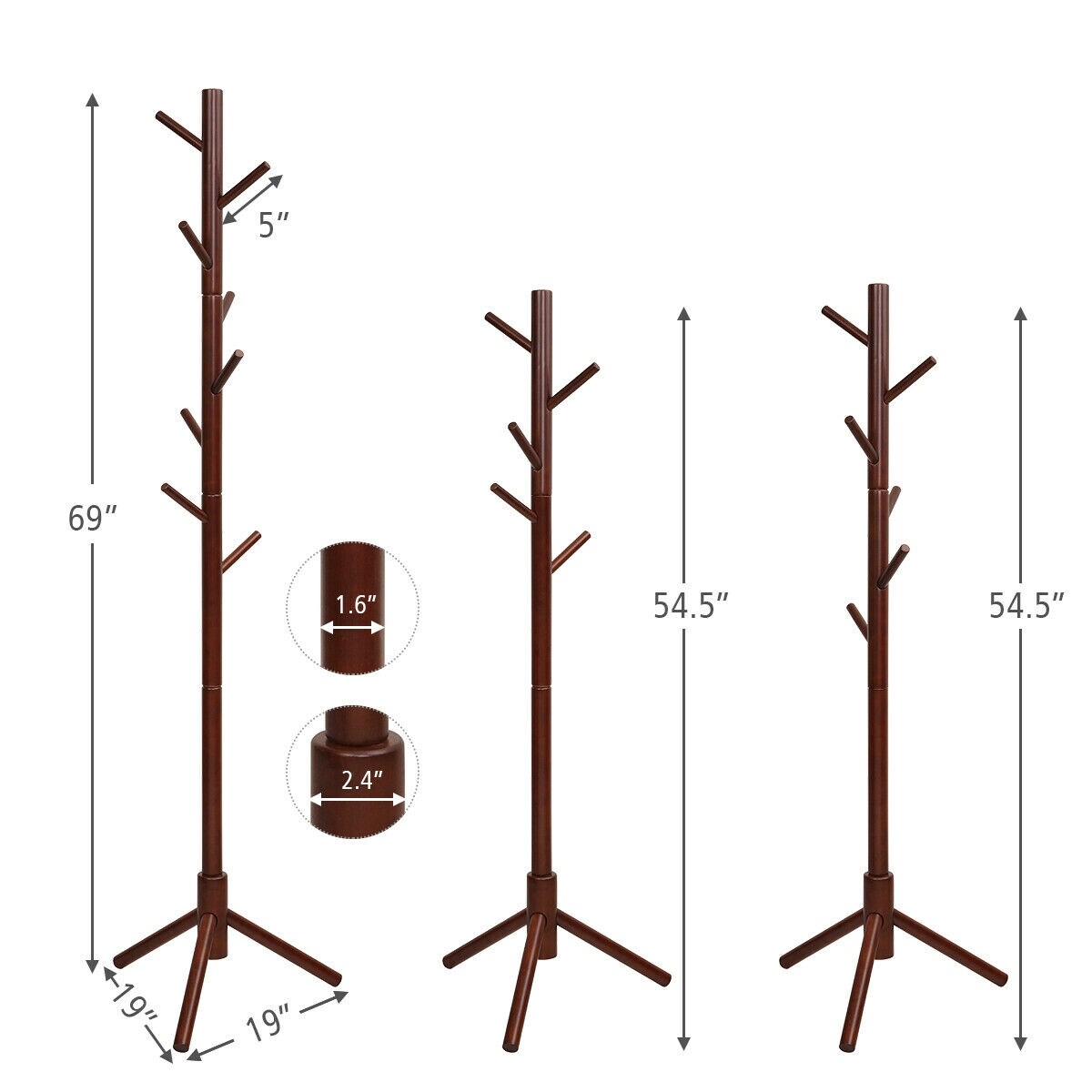 Slickblue D-CO-NB51656WH Coatrack-Stands-Pedestals - View #4