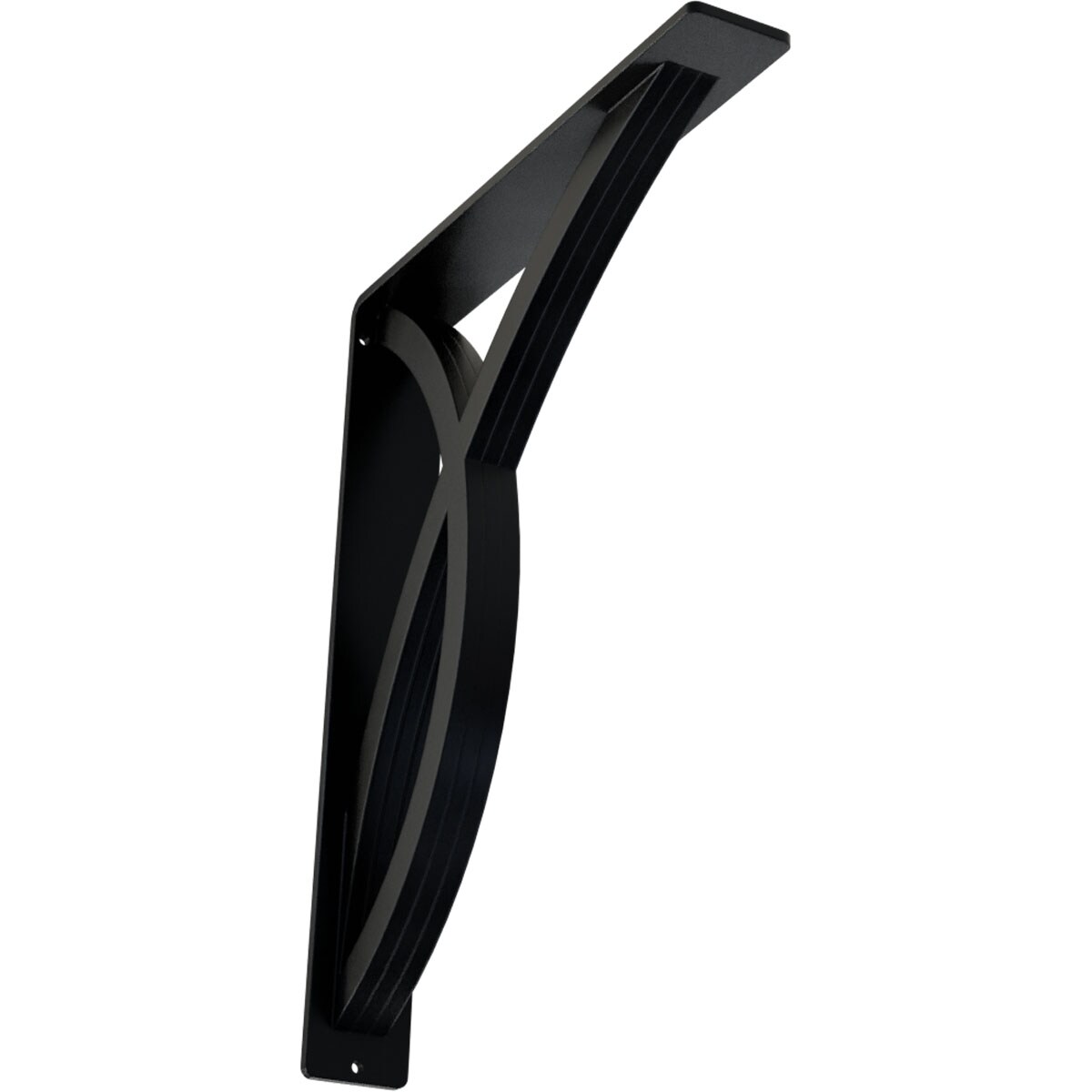 Ekena Millwork BKTM02X12X15TMI Miller 12-in x 2-in x 15-in Black Wrought iron Countertop support bracket