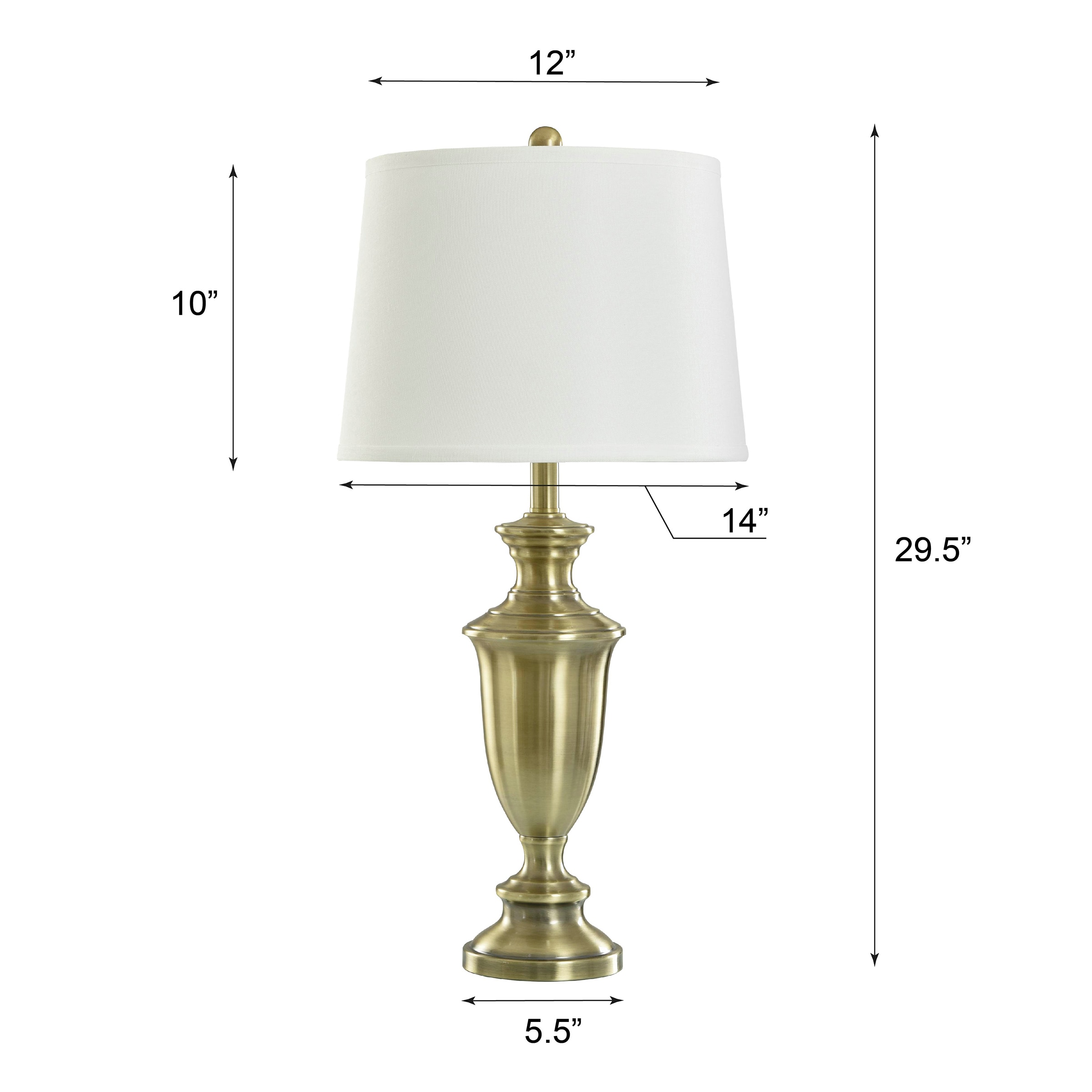 Traditional Crystal & Brass Table Lamp, Table Lamps