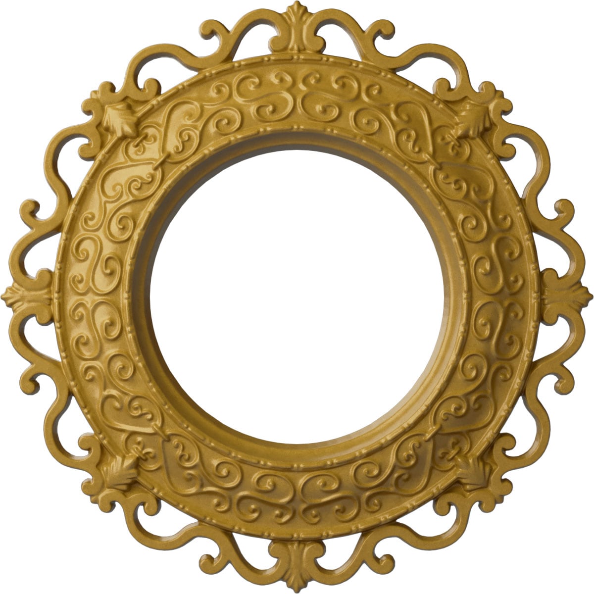 Ekena Millwork CM13ORIGS Orrington 13.25-in W x 13.25-in L Painted Iridescent Gold Polyurethane Whole Ceiling Medallion