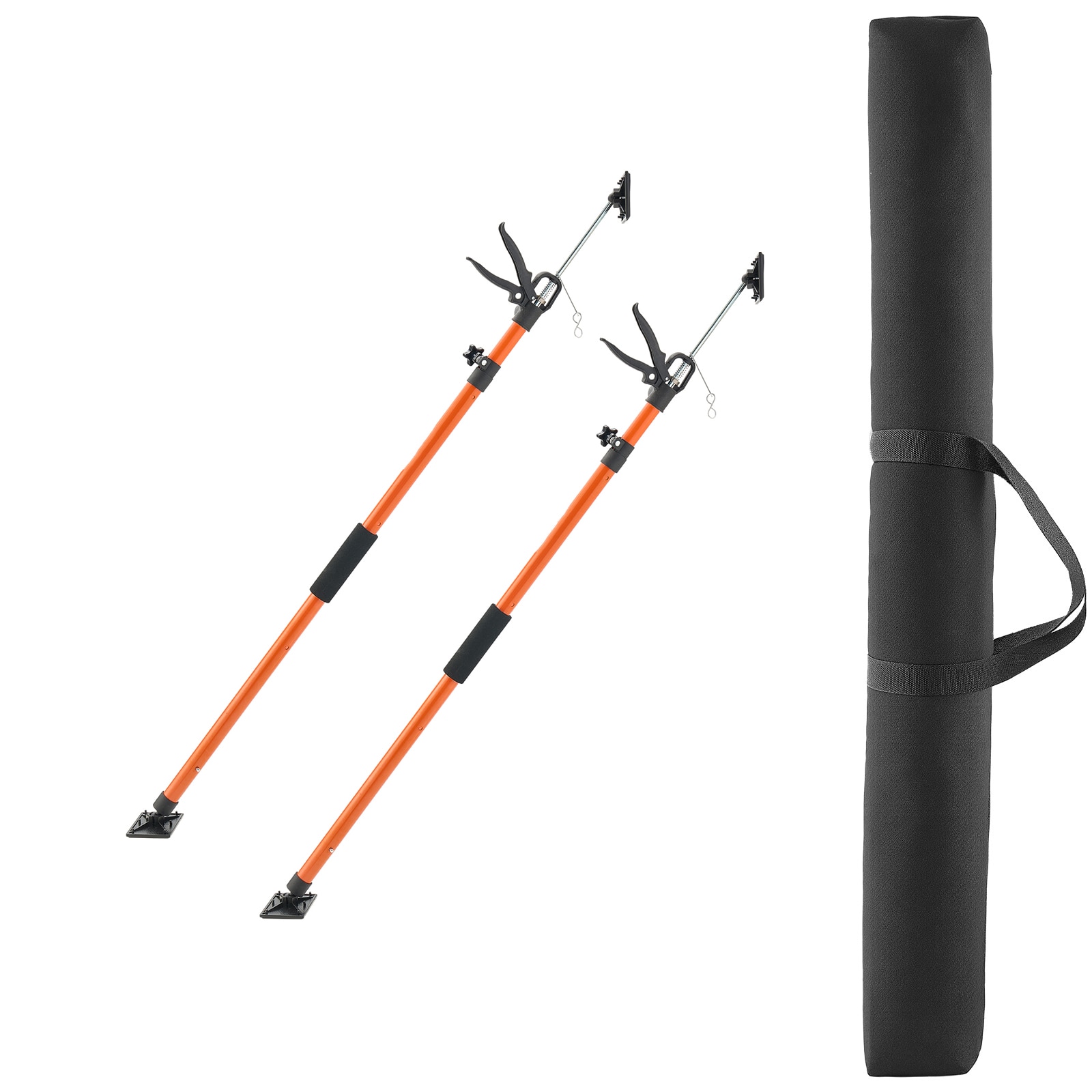 Mecale 2-Pack 45.7-114.2 in Steel Telescopic Cabinet Jack Support Pole 154 lb Capacity 3rd Hand System