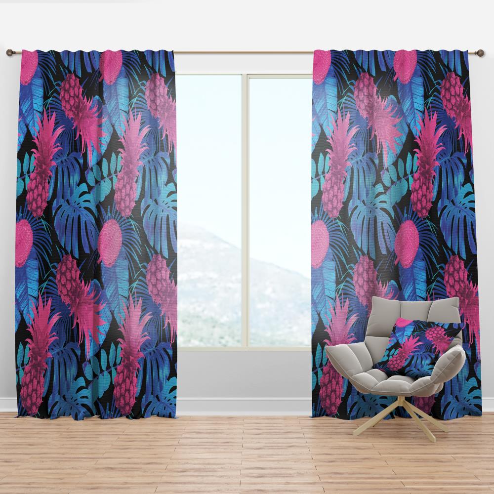 Designart CTN18988-52-84 84-Inches Black Room darkening Thermal lined Rod pocket Single curtain panel