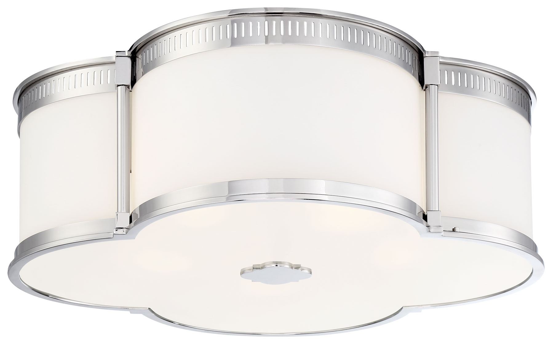 Lavery 1-Light 22-in Polished Nickel LED Flush Mount Light | - Minka Lavery 1824-613-L