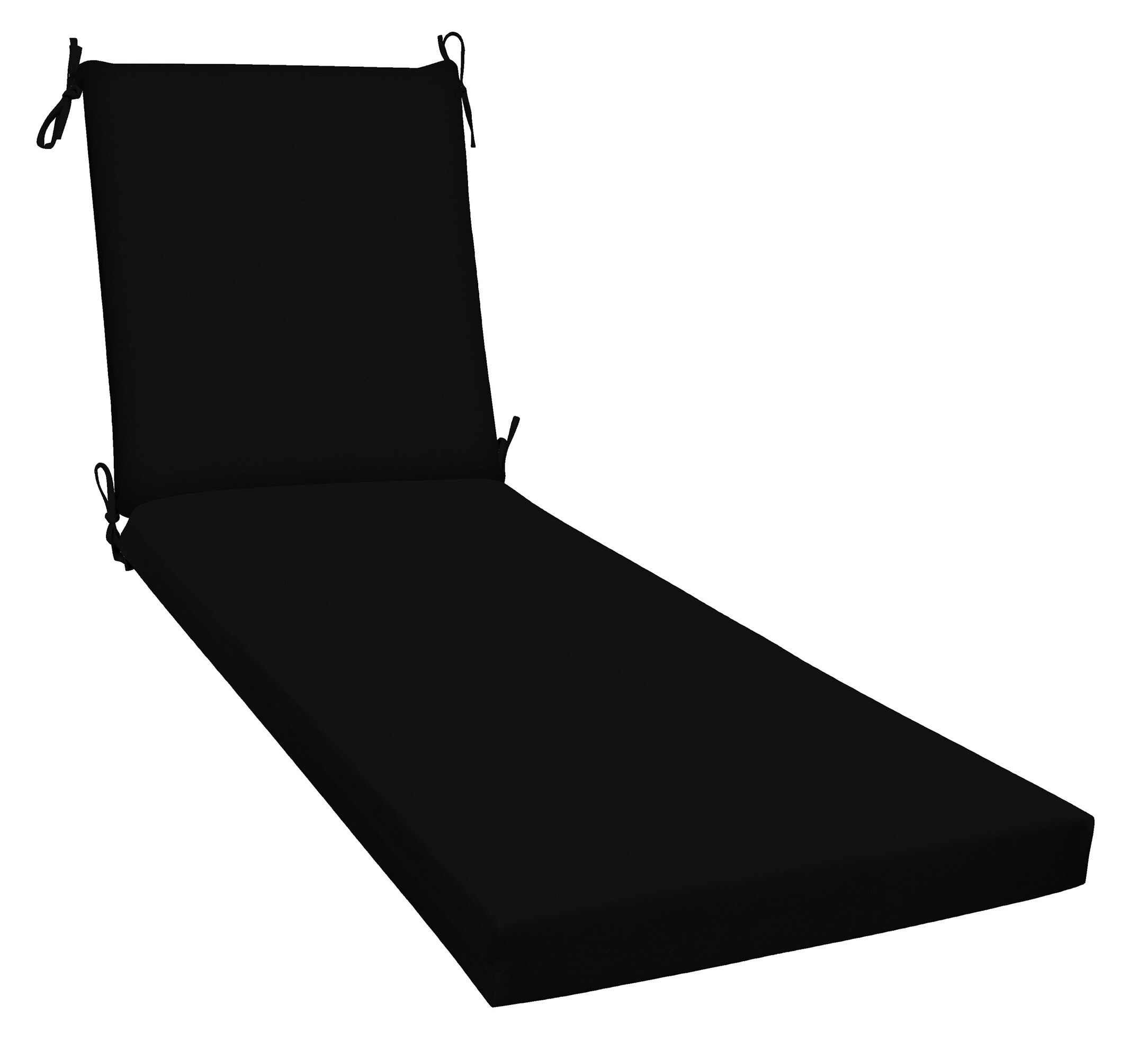 Sunbrella 45 in x 22.5 in Canvas Black Patio Chaise Lounge Chair Cushion in the Patio Furniture Cushions department at Lowes