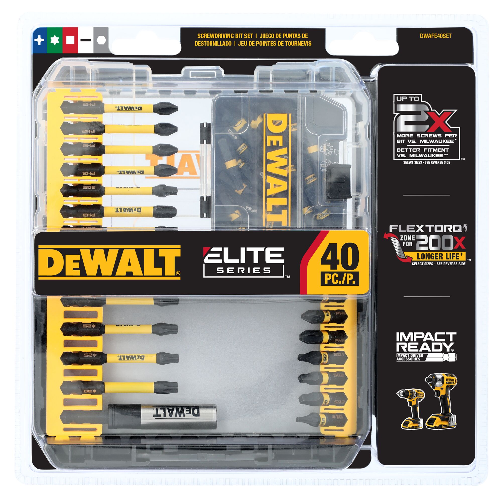 DEWALT DWAFE40SET Impact-Screwdriving-Bits - View #2