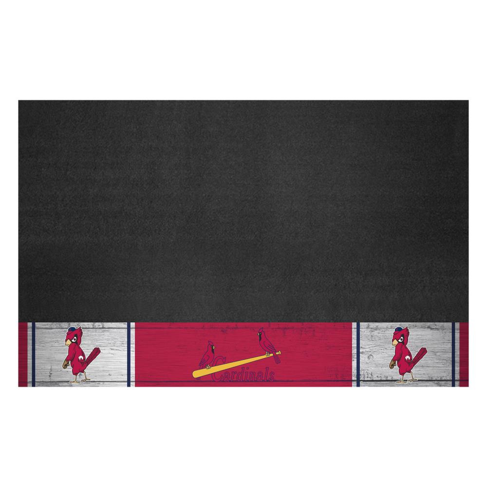 FANMATS 1884 St. Louis Cardinals MLB Retro Grill Mat Black Vinyl Rectangular Grill Mat