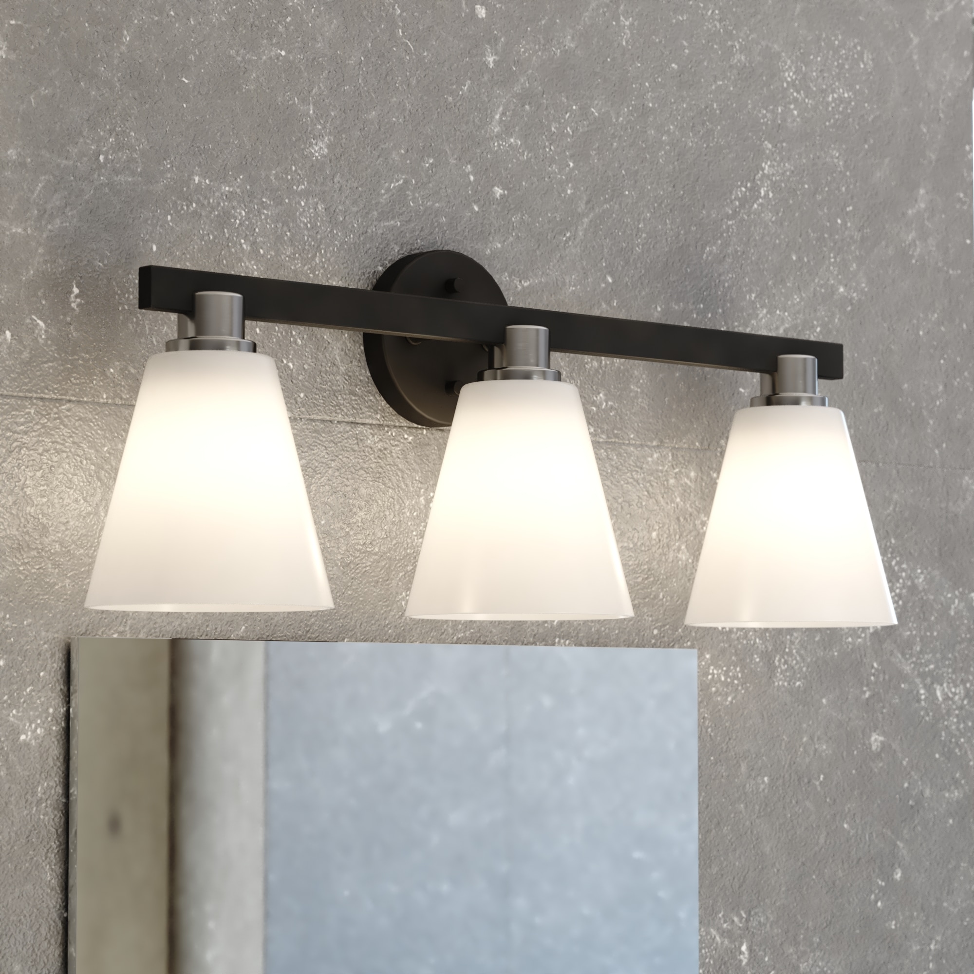 Cascadia W0406 Vermont 23-in 3 -Light Multiple finishes Black Transitional Vanity light