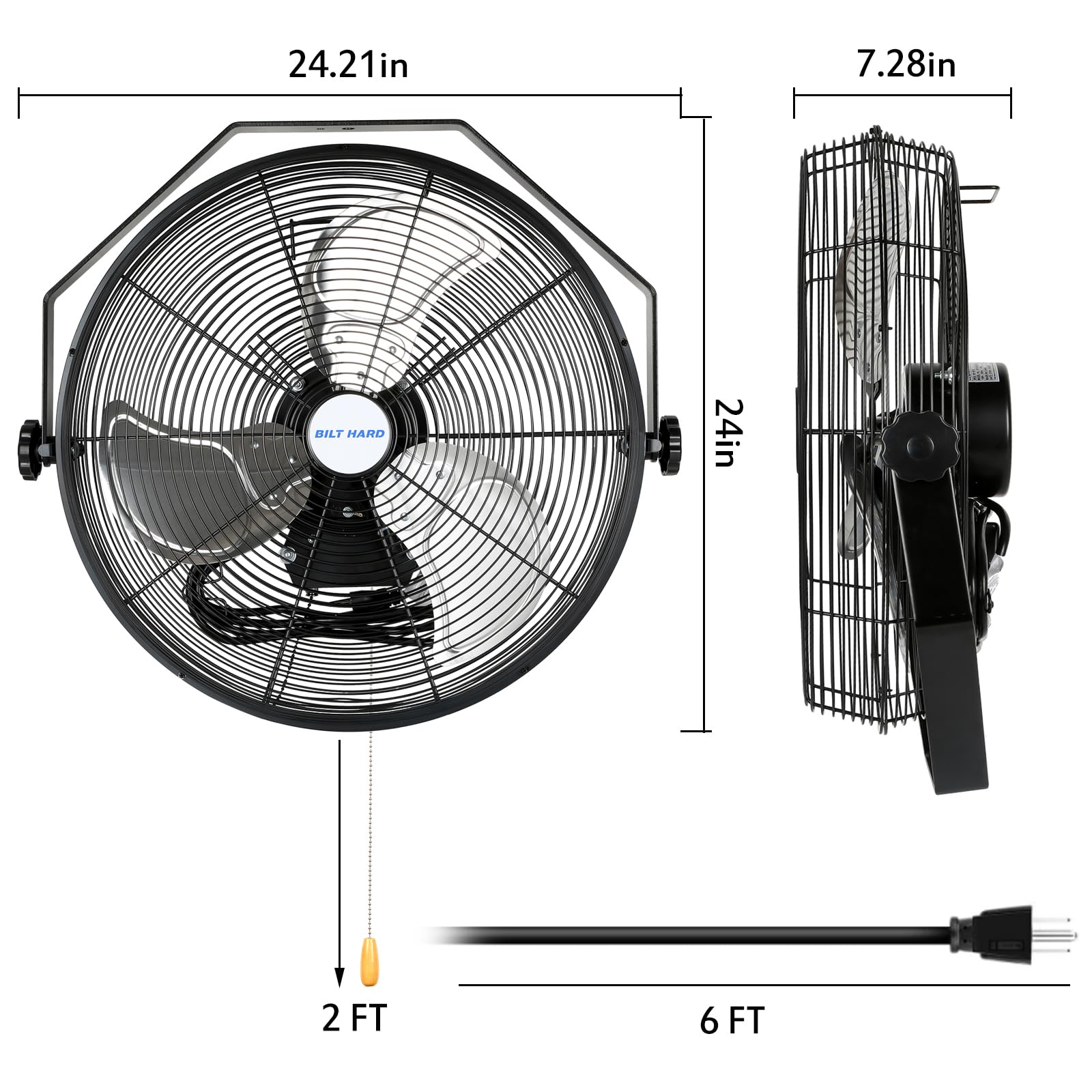 BILT HARD HFB-0403-L Wall-Mounted-Fans - View #3
