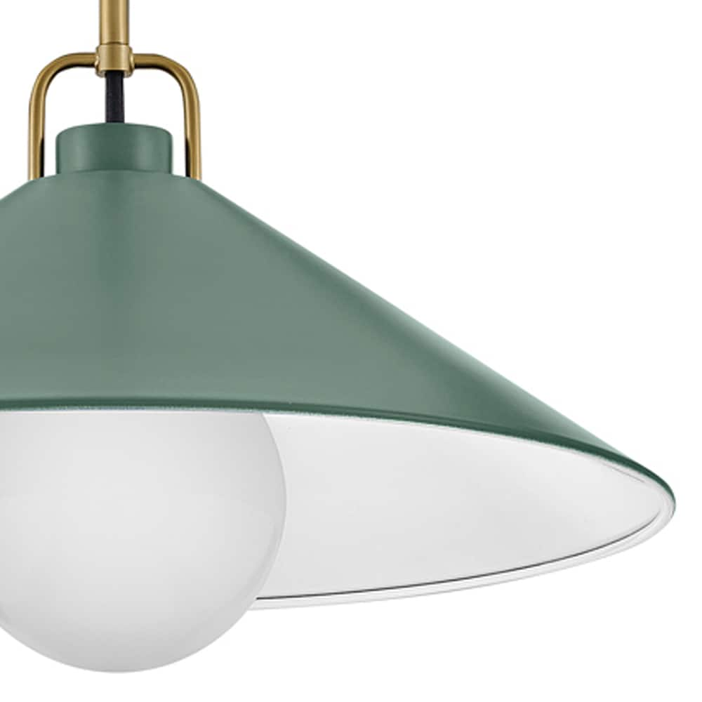 Lark Milo Lacquered Brass Traditional Bowl Led Medium Hanging Pendant Light In The Pendant