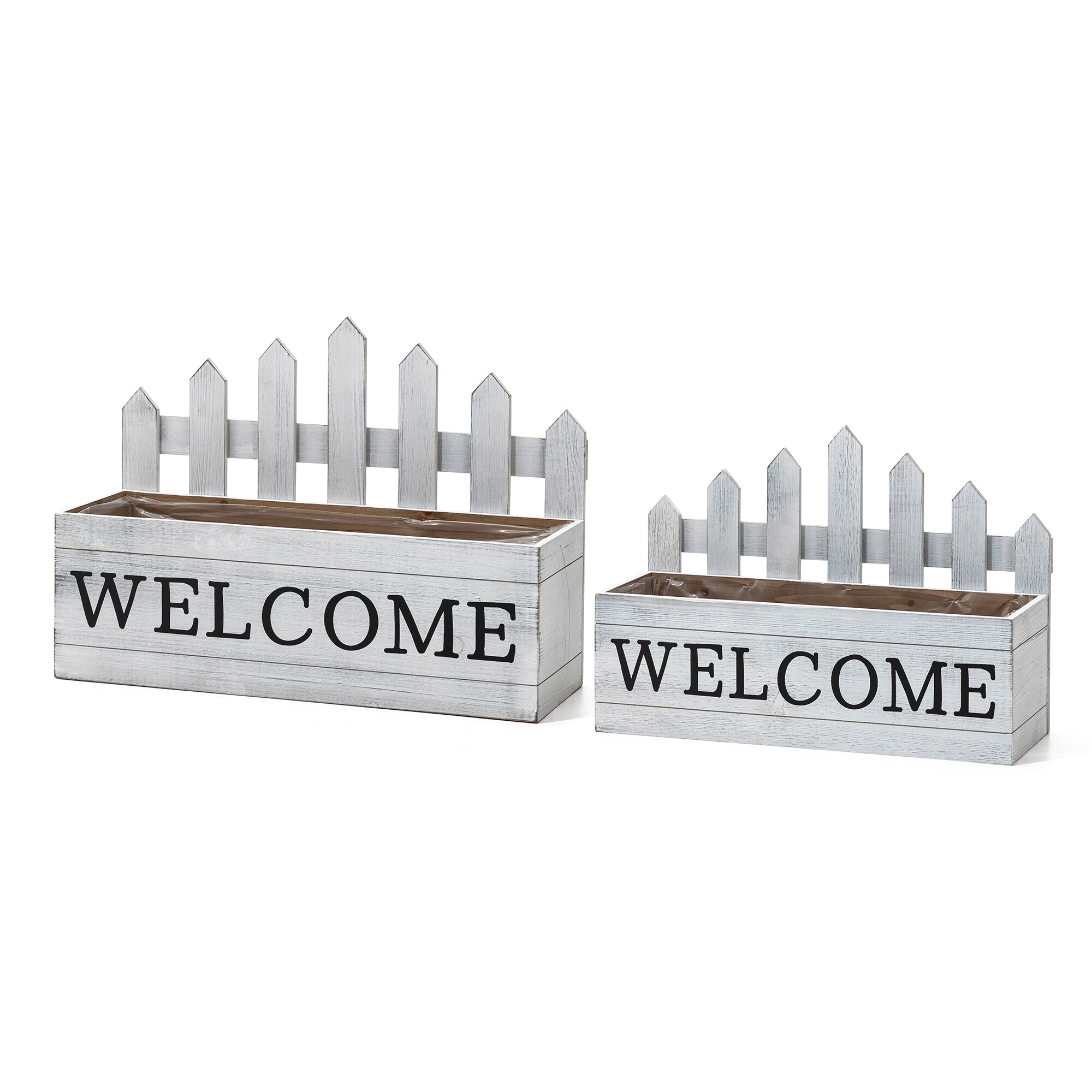 Glitzhome 2007200064 17-Inches H x 23.5-Inches W Off-white Indoor/Outdoor Rectangular Steel Plant Stand