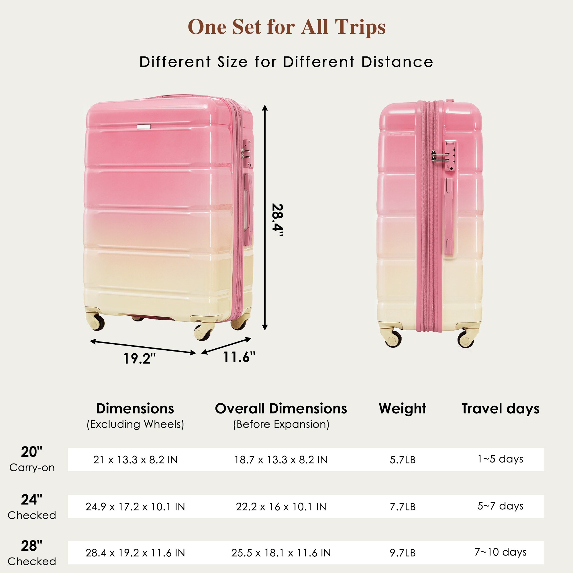 Bybafun YD9600078 Luggage-And-Luggage-Sets - View #2