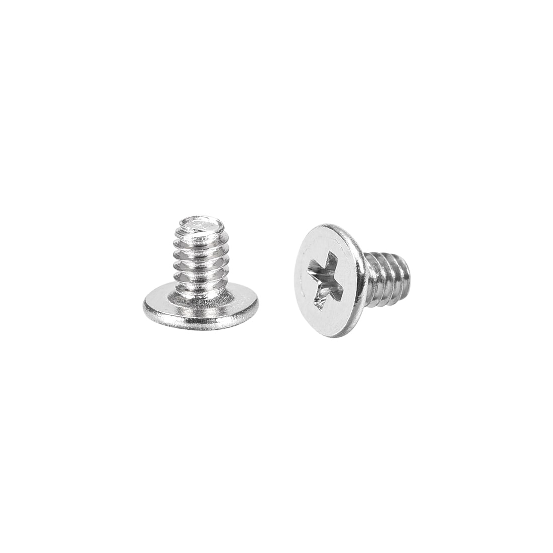 Unique Bargains M2x4mm Phillips Screw Fastener Silver Tone 3.8mm Dia Screw Head for Laptop PC TV Fan Switch 50pcs