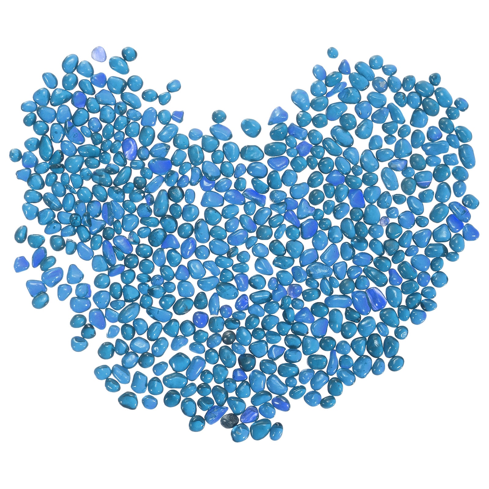 Unique Bargains - 500g/1.1lb 3-6mm Decorative Glass Stones Polished Glass Pebbles Marbles DIY Dec...