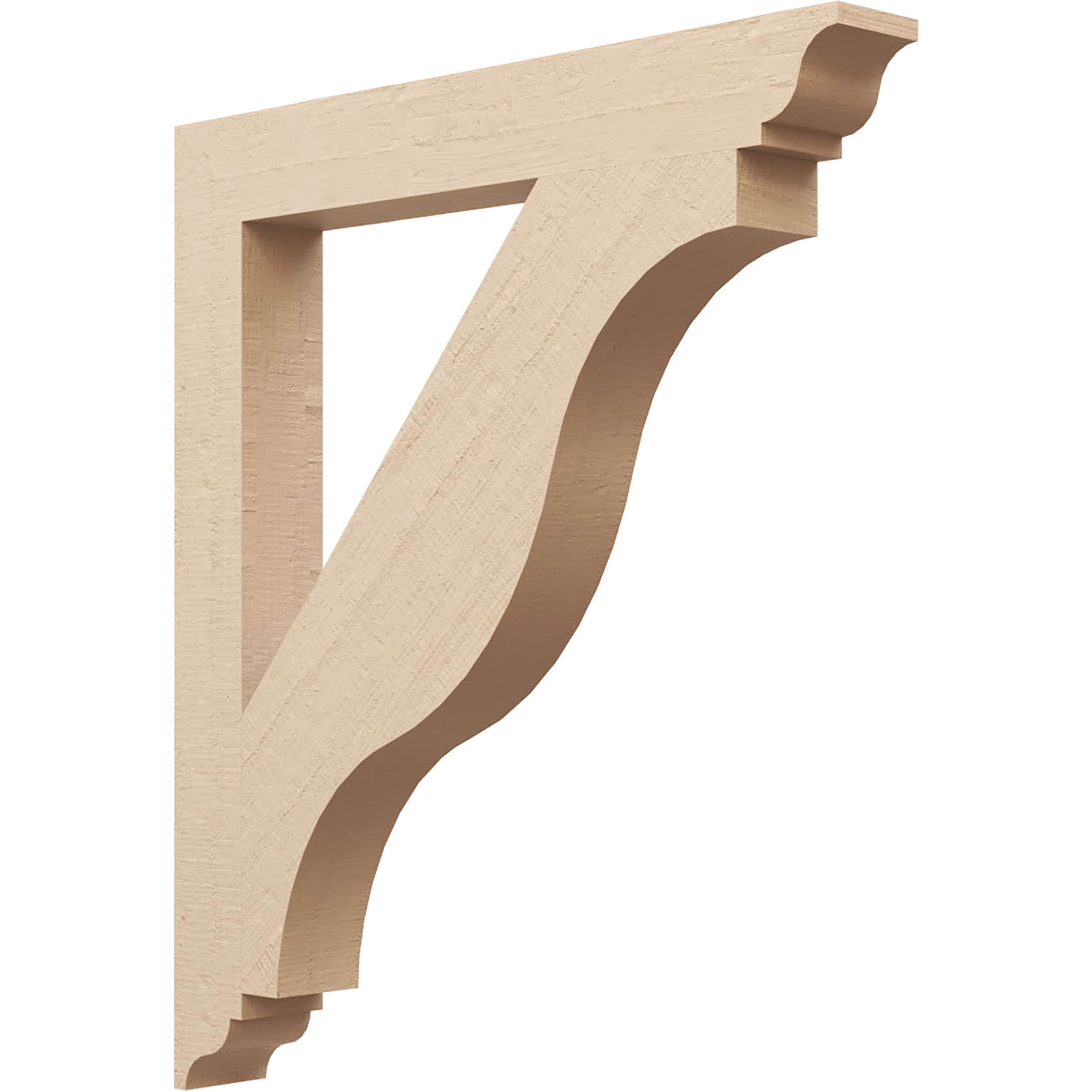 Ekena Millwork 2116776 Funston Rough Cedar Woodgrain TimberThane 3-1/2-in x 32-in x 28-in Brown Urethane Standard bracket