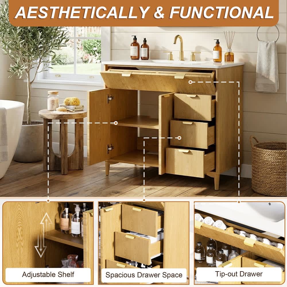 U-HOMY YF-086MS-HM Bath-Vanity-Combo - View #8