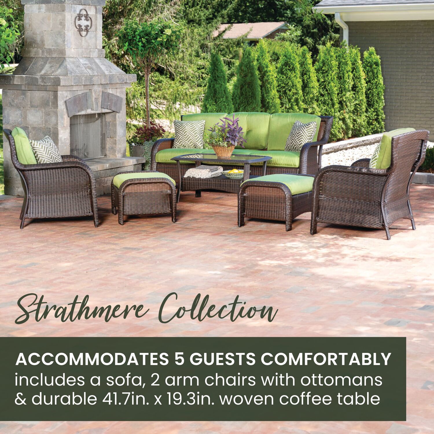 Hanover STRATH6PC-S-GRN Patio-Conversation-Sets - View #3