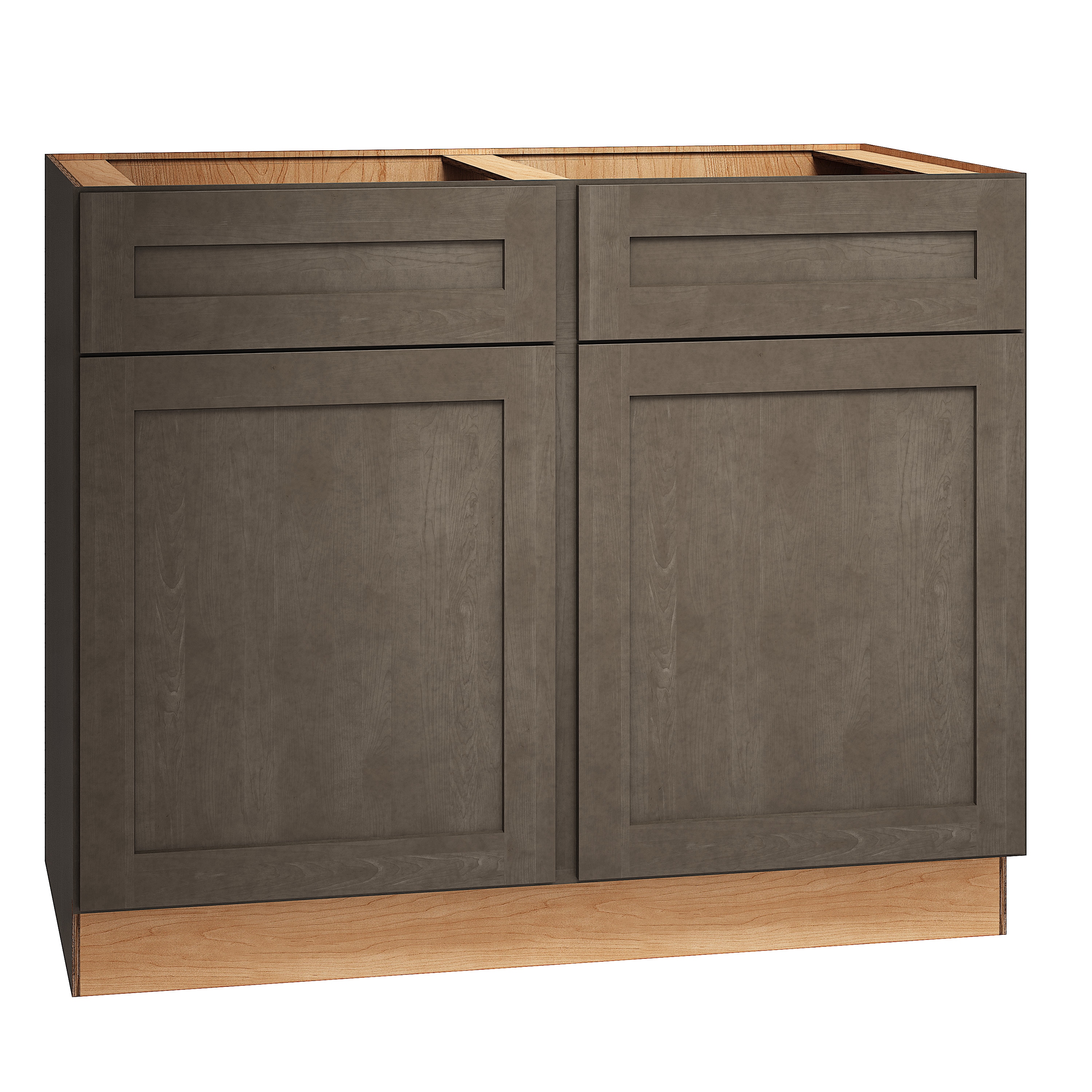RELIABILT 334 SB42 Pinnacle 42-in W x 34.5-in H x 24-in D Stain Sink Base Fully assembled Plywood Cabinet (Recessed Panel Slab)
