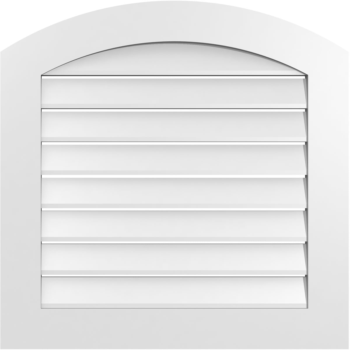 Ekena Millwork GVPAR30X3001SF 30-Inches x 30-Inches Off-white Round top PVC Gable Louver Vent