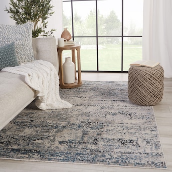 Jaipur Living Tunderra 5 X 8 Gray Blue Indoor Abstract Area Rug In The Rugs Department At Lowes Com