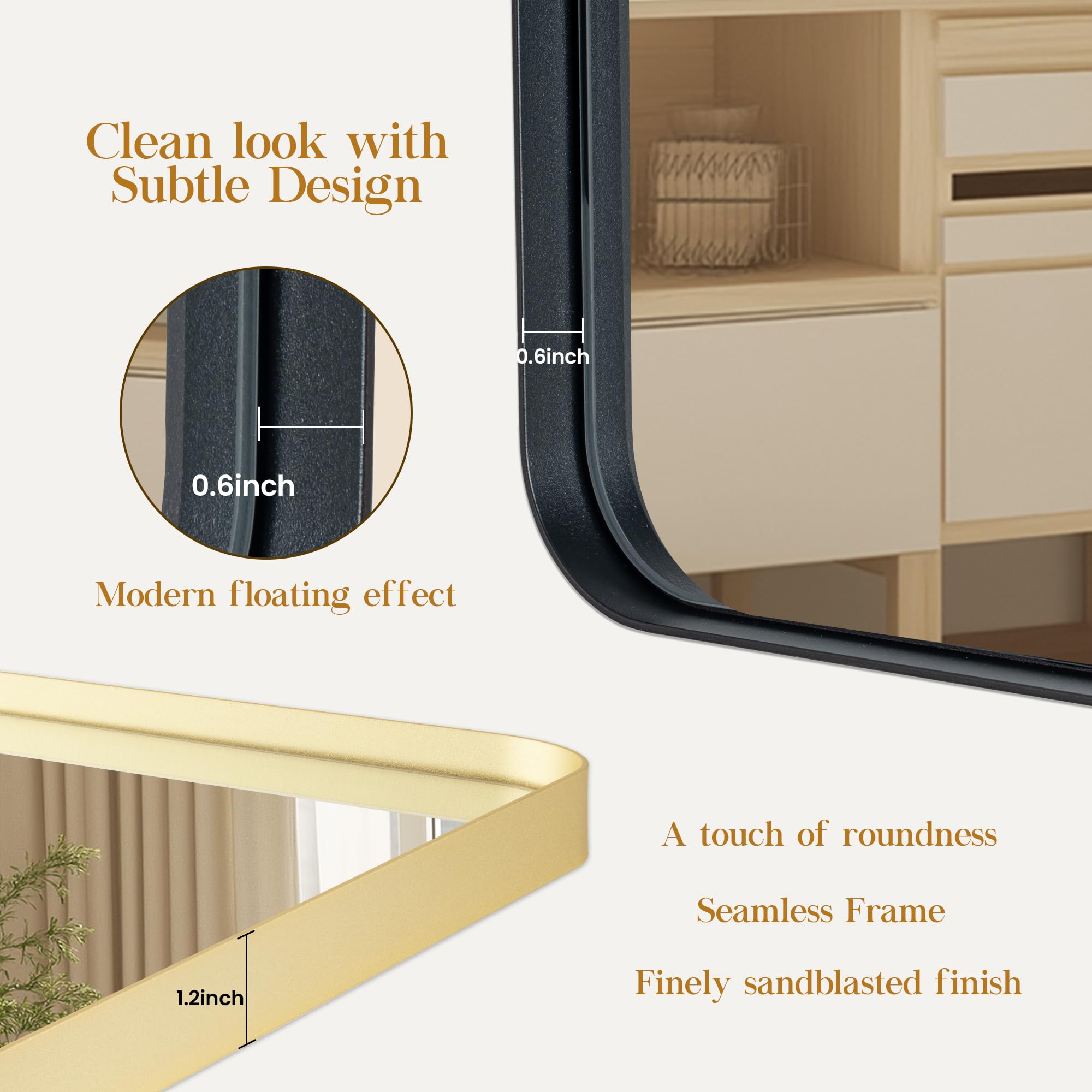 Aoibox LAB0HXUL Decor-Mirrors - View #3