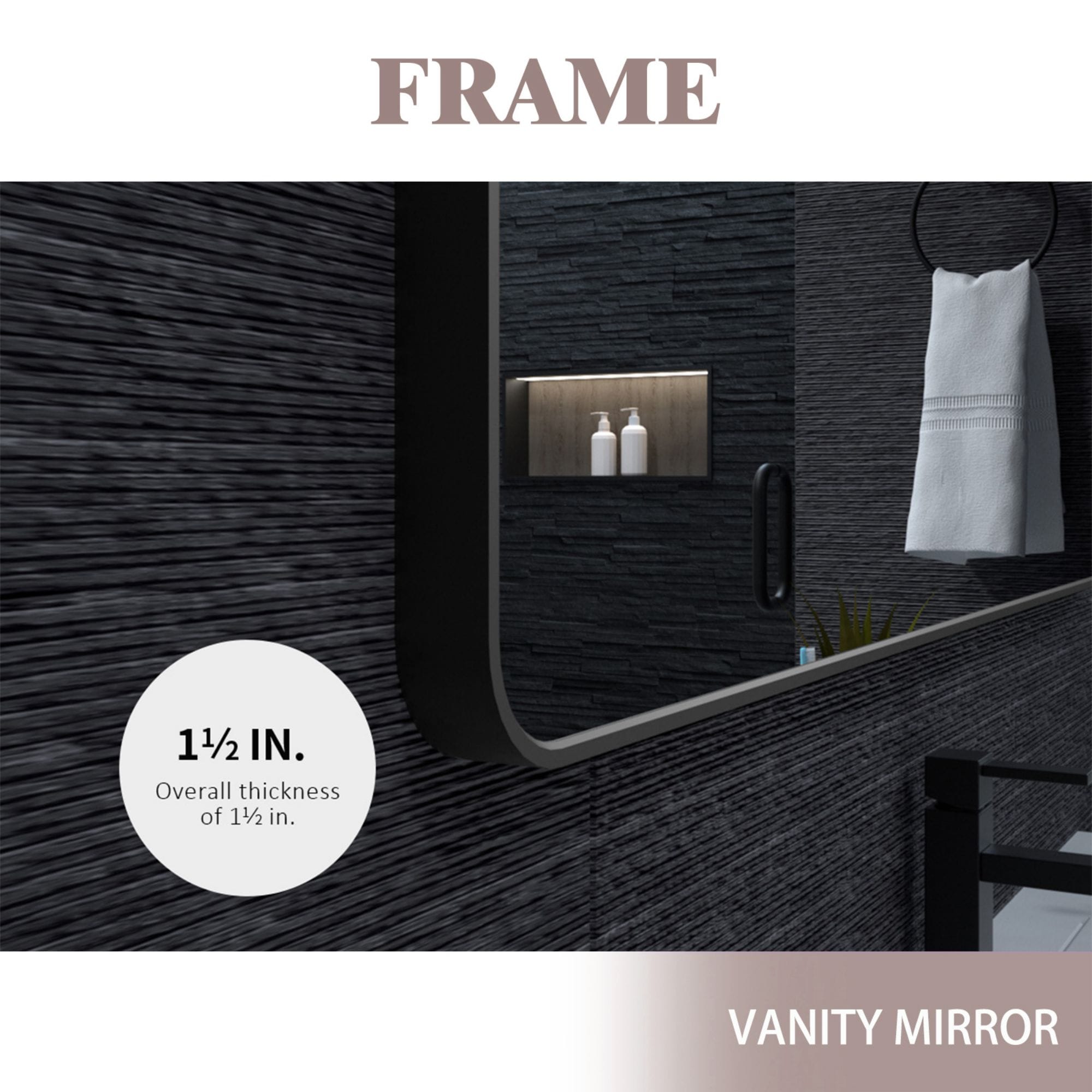 WELLFOR BFB7DHB-WF Framed-Bath-Mirrors - View #6