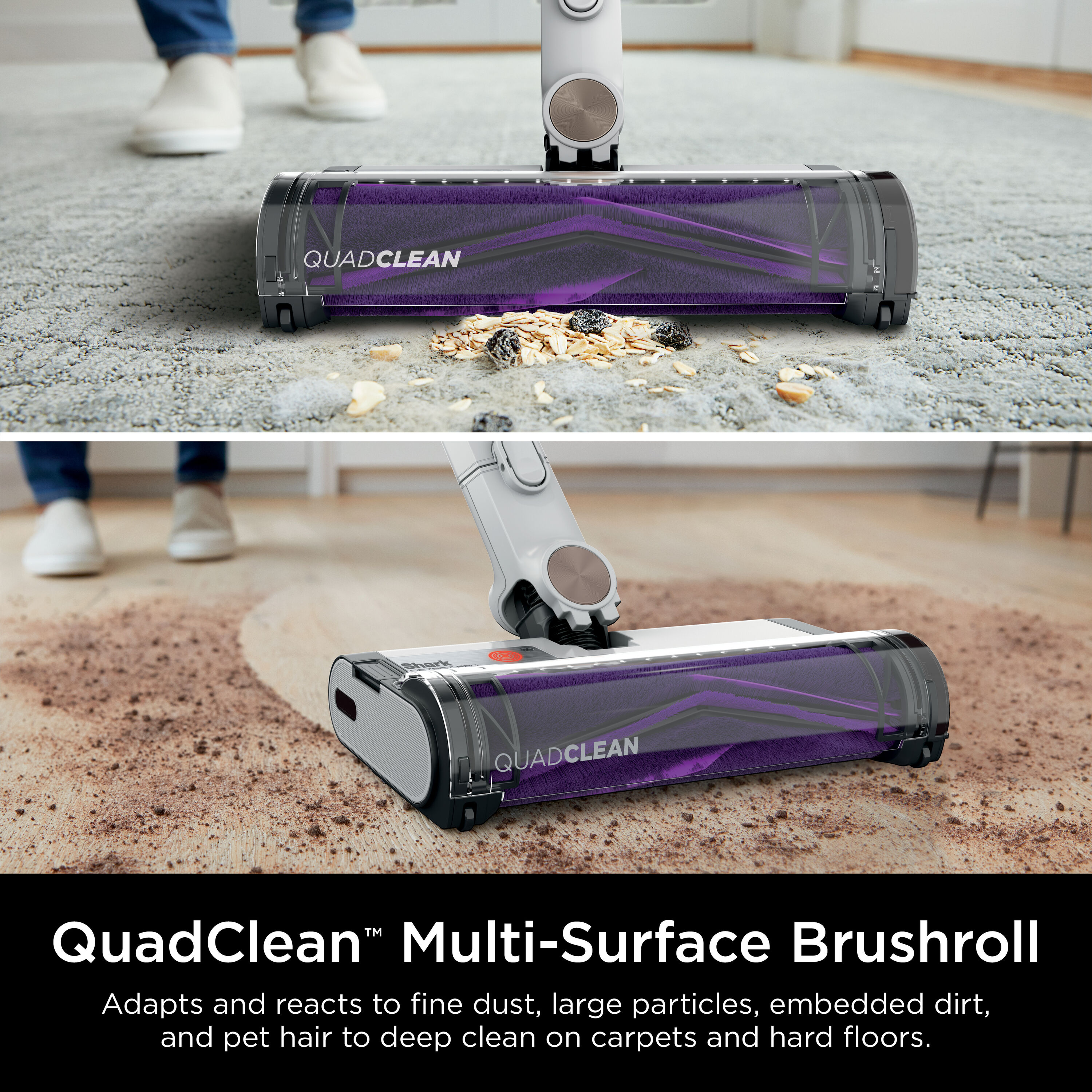 Shark Detect Pro Auto-Empty System, Cordless Vacuum with QuadClean  Multi-Surface Brushroll, HEPA Filter & 60-Minute Runtime White/Beats Brass  IW3511 