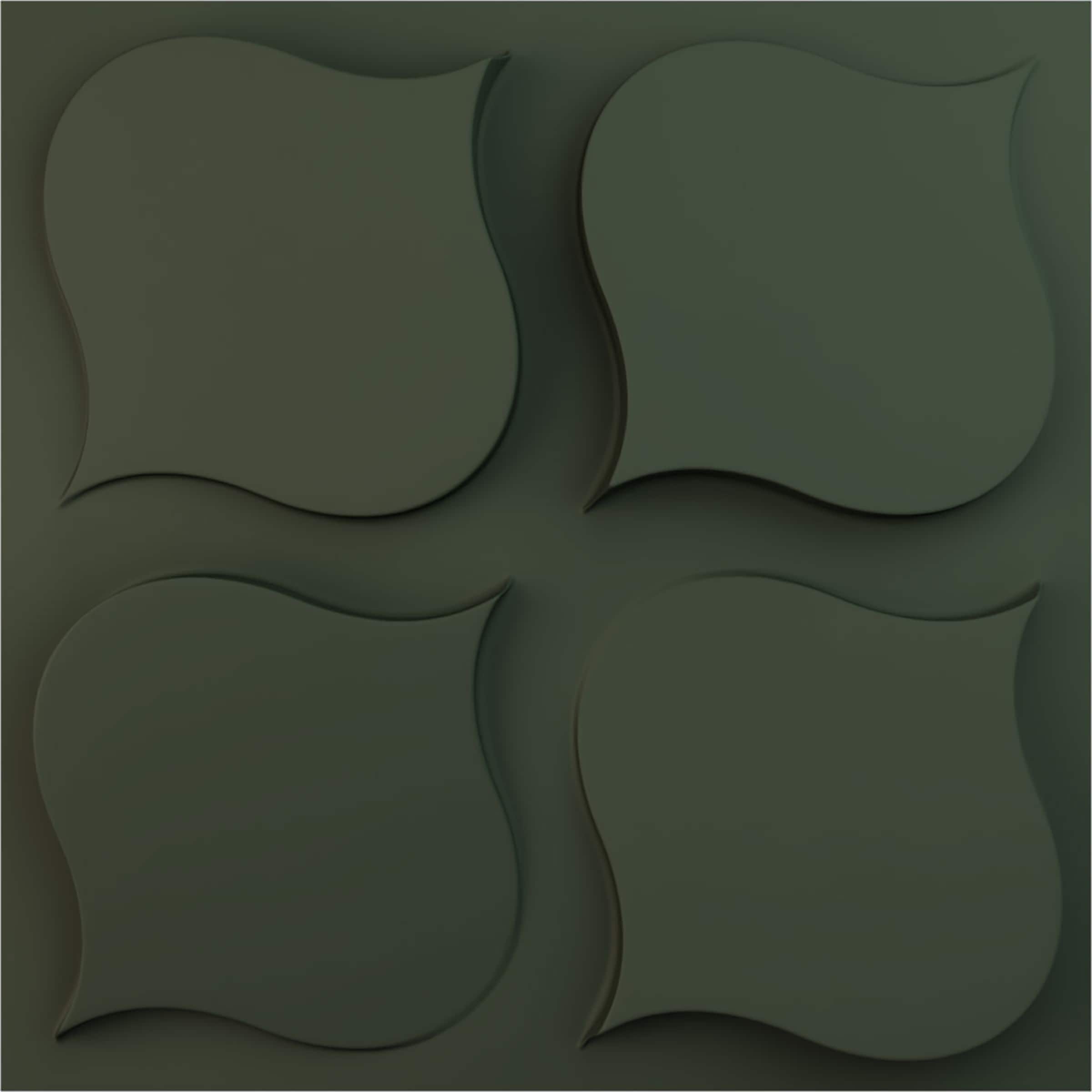 Ekena Millwork WP20X20CVGHC 19-5/8-in x 19-5/8-in Embossed Paintable/Stainable Green PVC Geometric Wall Panel ( 2.67-sq ft )