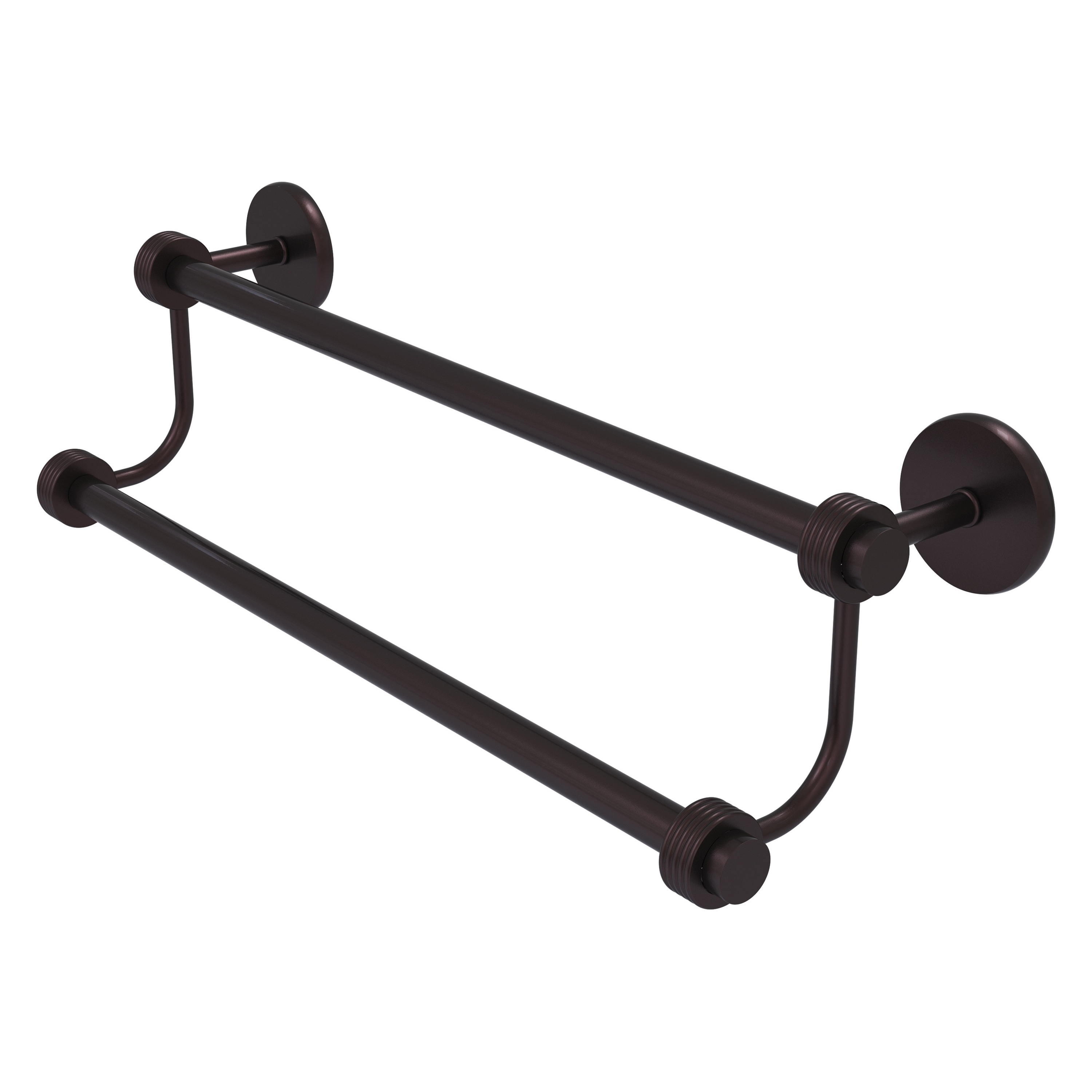 Allied Brass 7272G/18-ABZ Satellite Orbit Two 18-in double Antique Bronze Wall mount Double Towel Bar