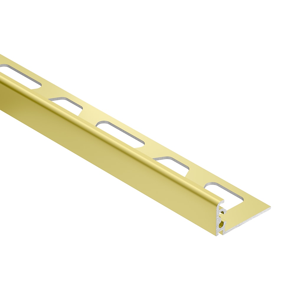 Schluter Systems Jolly 05 In W X 985 In L Satin Brass Anodized Aluminum L Angle Tile Edge Trim 2843