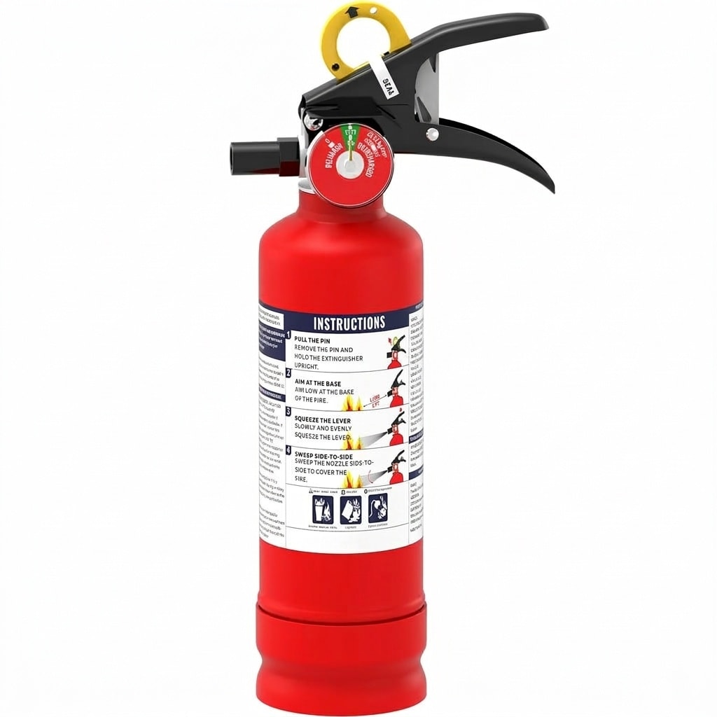 Adrinfly 2.5 lb ABC Dry Chemical Fire Extinguisher Quick Release Handle Class A B C for Kitchen Car Garage Home Vehicle Use 1 Piece #LAD0420R08