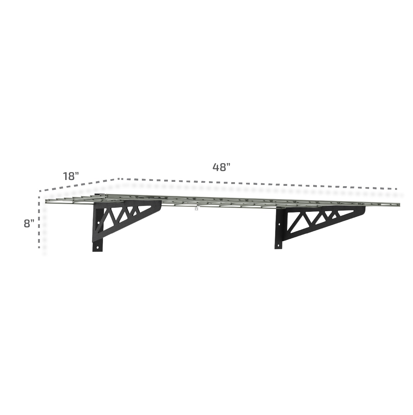SafeRacks SR-WS1 18X48-H-LWS Wall-Mounted-Shelving - View #6