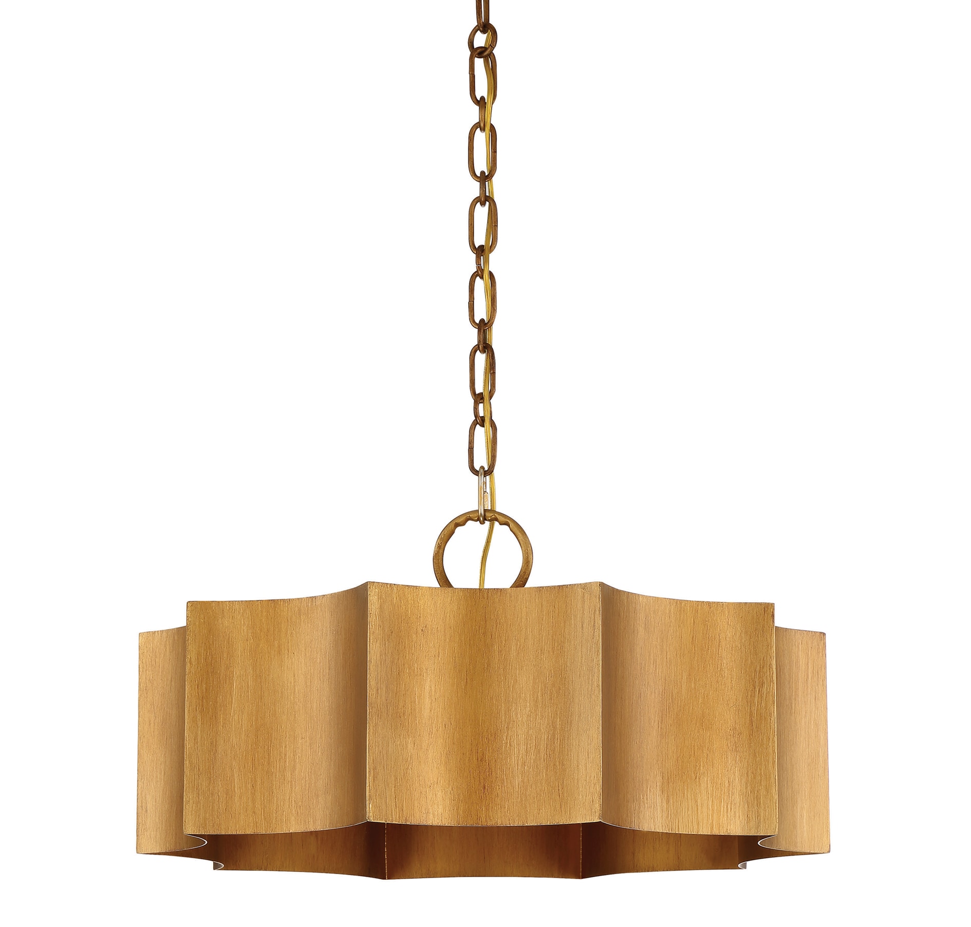 Shelby Starburst 22'' Drum Pendant Light in Gold Patina