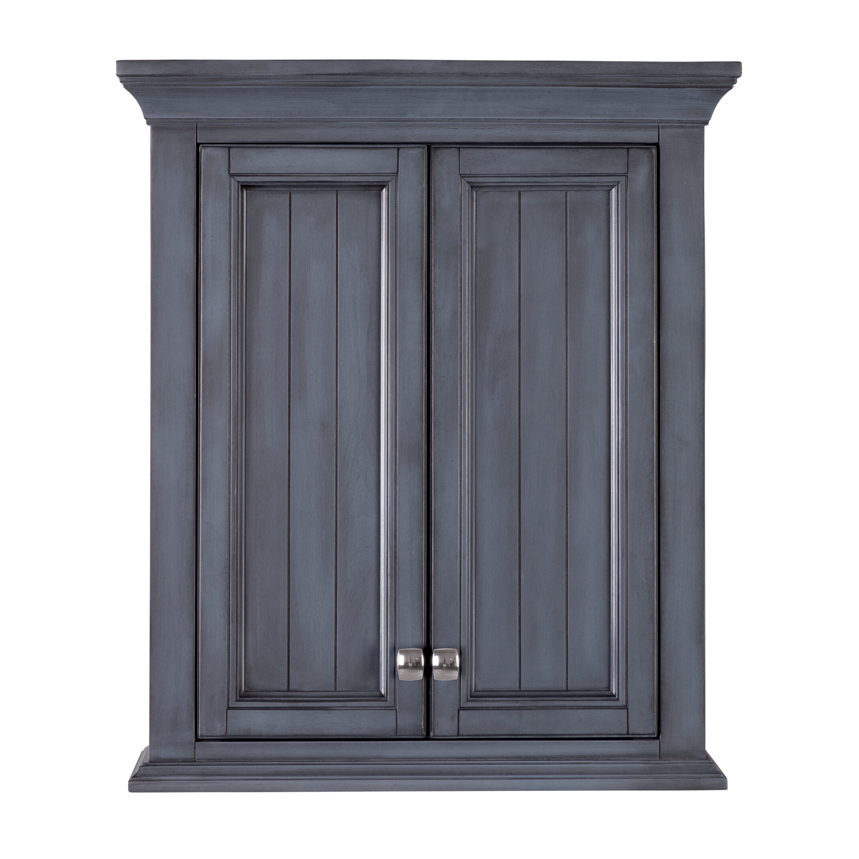 CRAFT + MAIN 24-in x 28-in x 8-in Harbor Blue Soft Close Bathroom Wall Cabinet