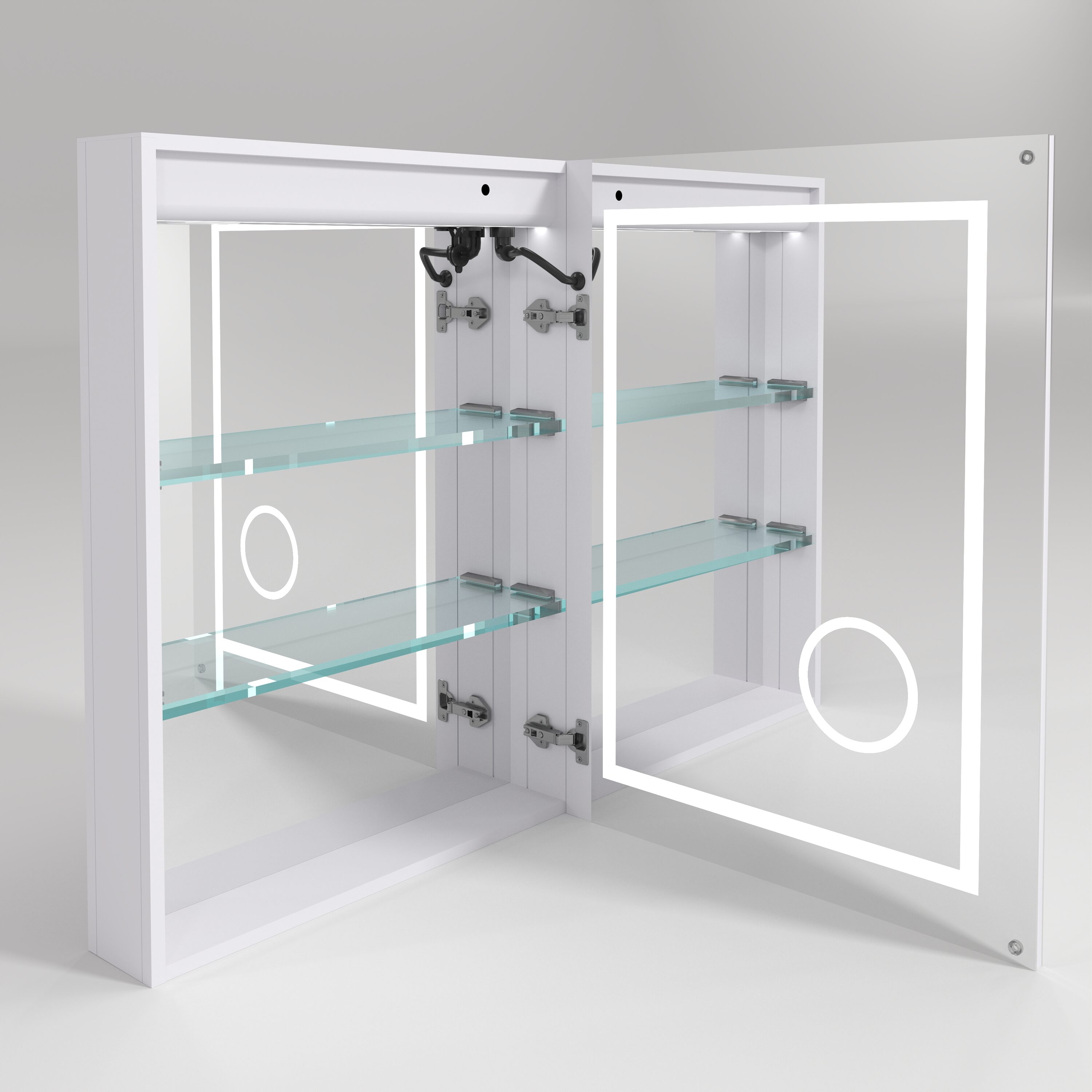 Ayna Decors AMCNE2432LEDR Bathroom-Medicine-Cabinets - View #3