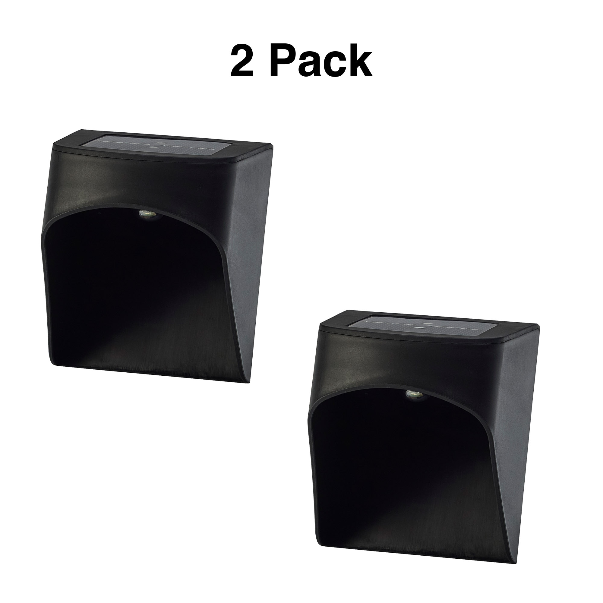 RELIABILT 2 -Pack 8 -Lumens Black Solar LED Outdoor Deck light 2800-K
