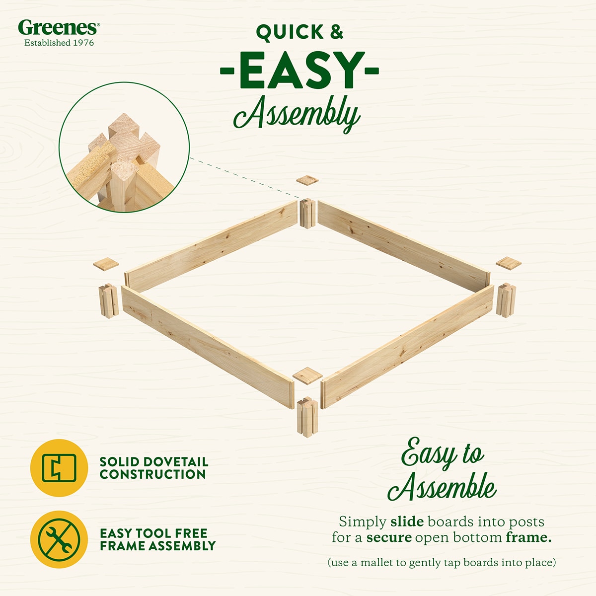 Greenes 48" x 48" Brown Cedar Raised Garden Bed
